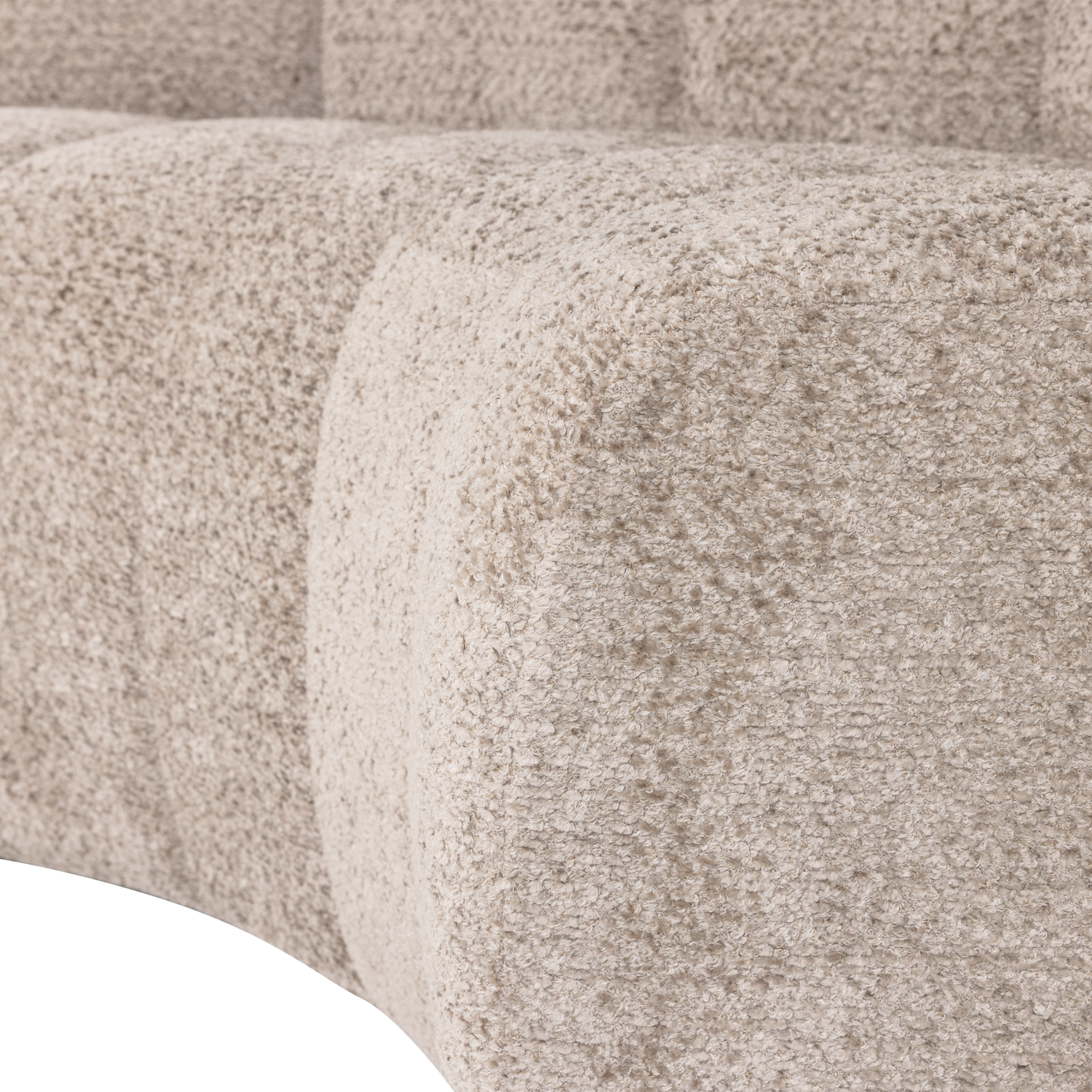 Sofa modułowa MOJO BENCH - element narożny półokrągły piaskowy baranek – Woood