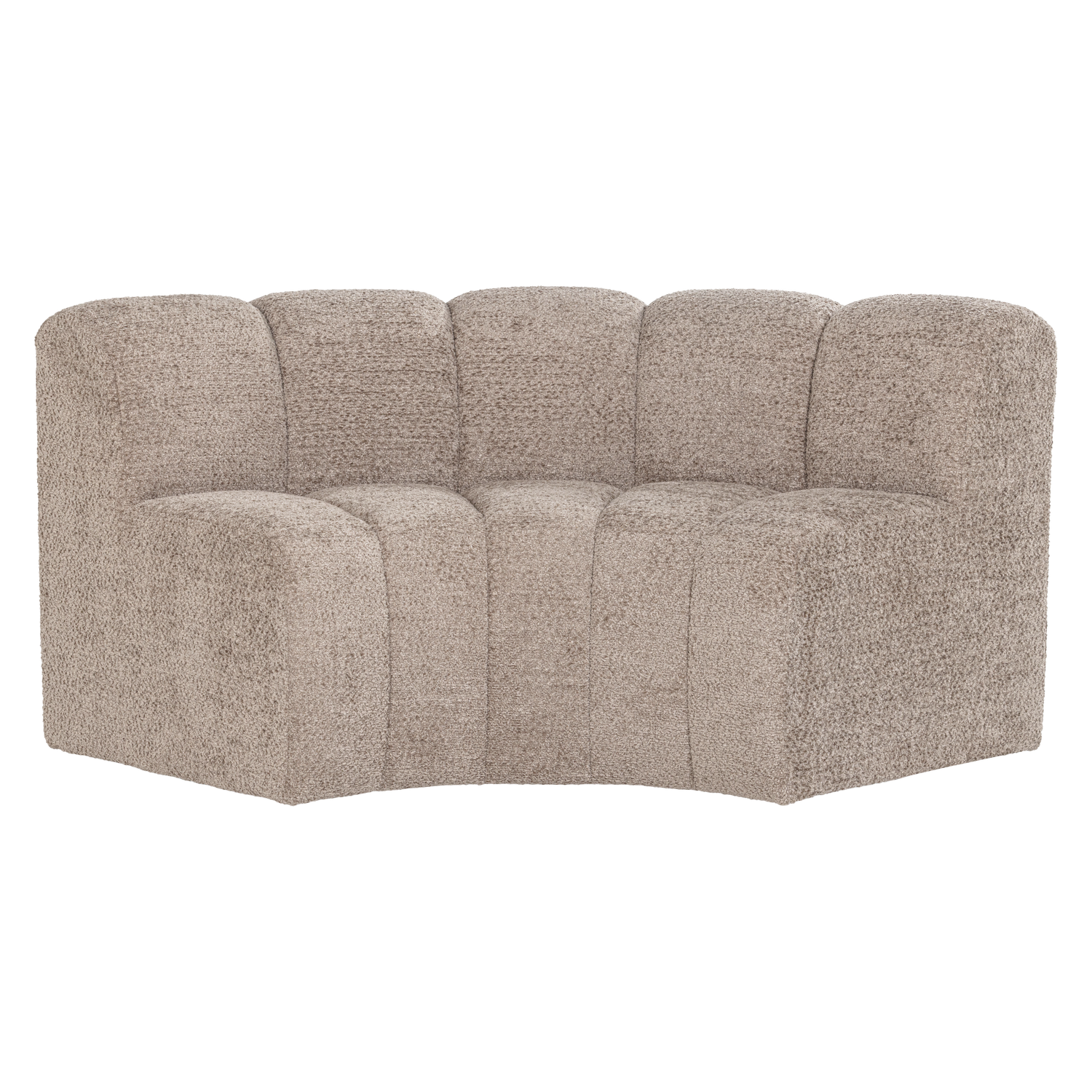 Sofa modułowa MOJO BENCH - element narożny półokrągły piaskowy baranek – Woood