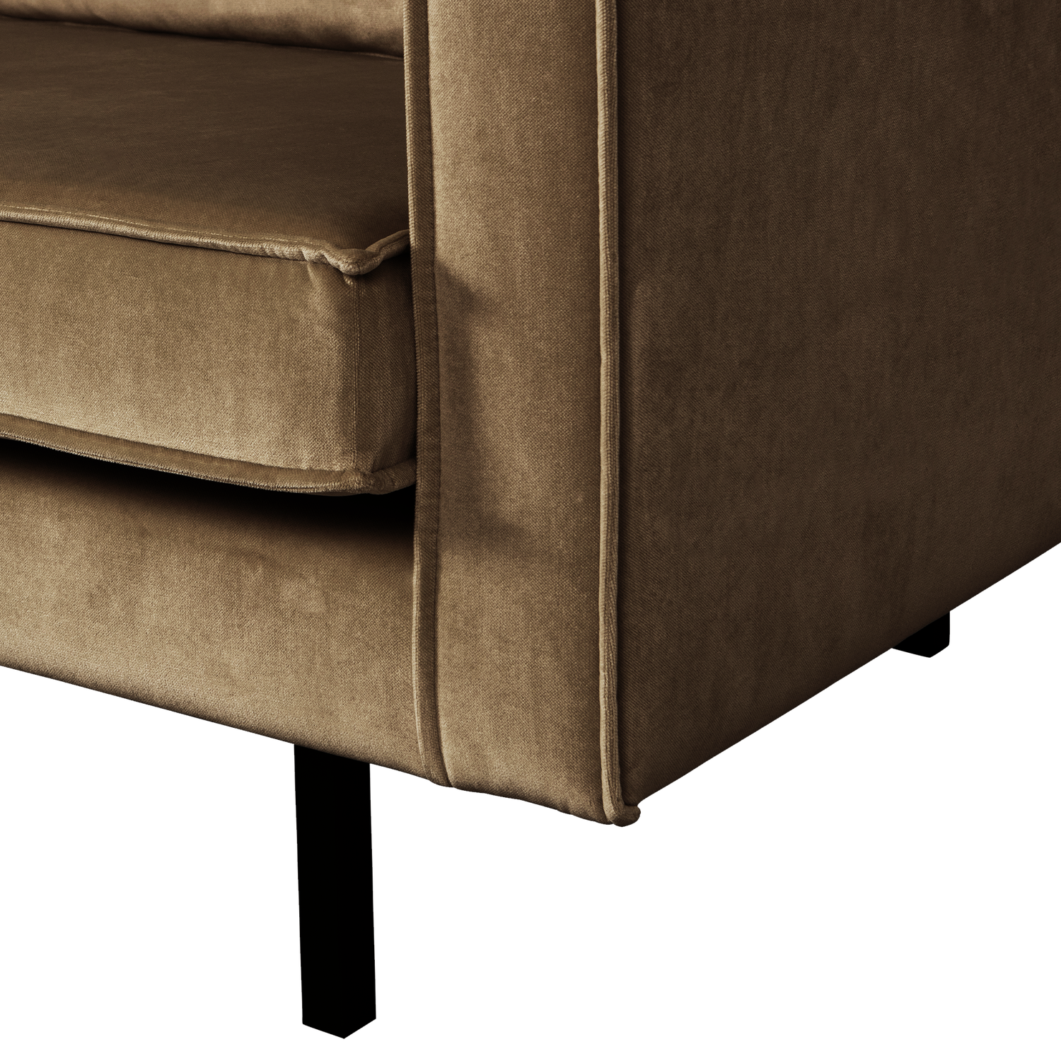 Sofa aksamitna 2-osobowa RODEO taupe – Woood