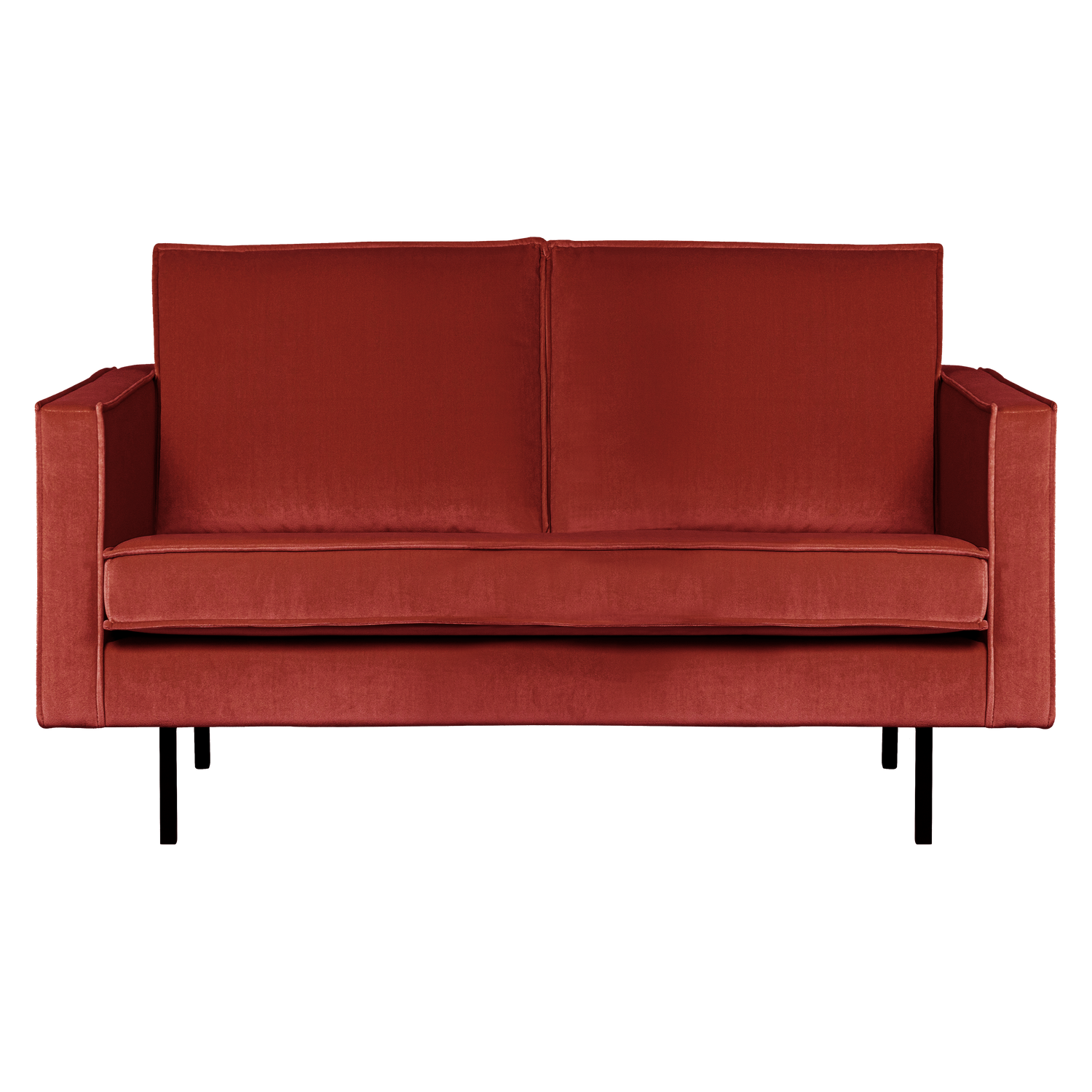 Velvet 2-Seater Sofa RODEO Chestnut