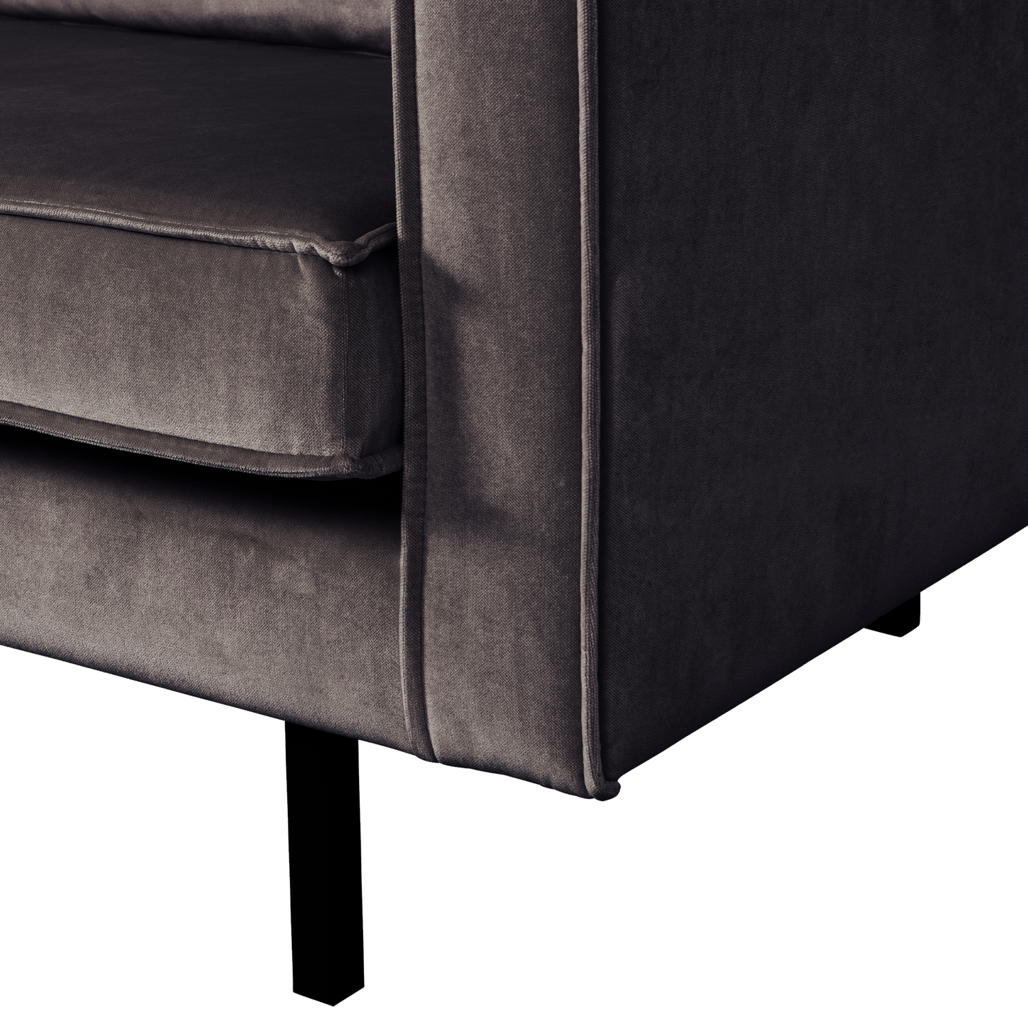 Sofa aksamitna 2-osobowa RODEO antracytowy – Woood