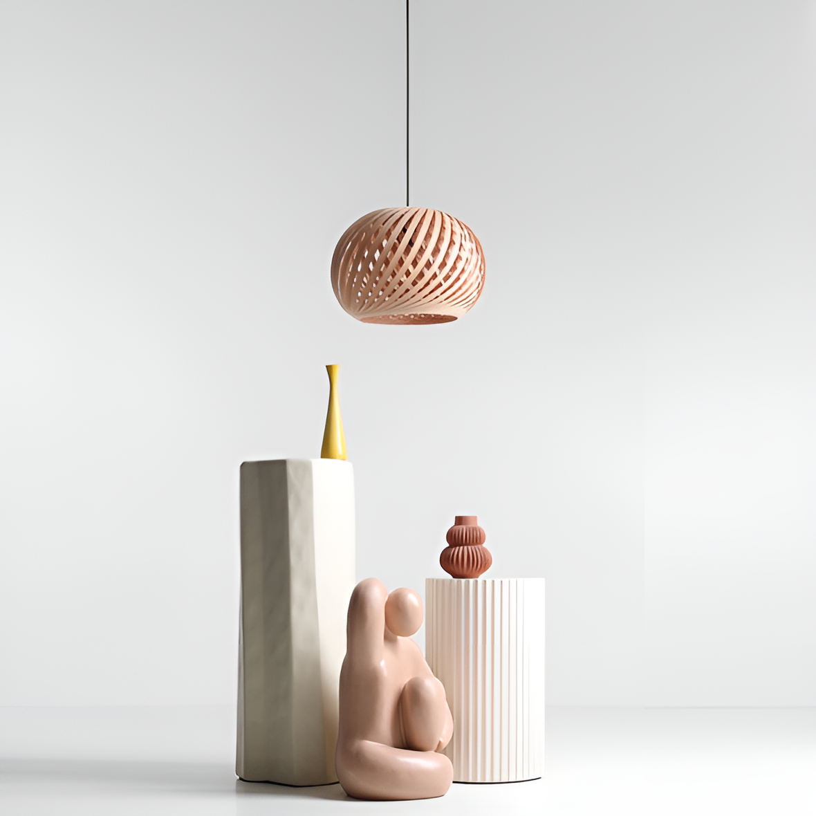 NATURE CROSS Holz-Pendelleuchte