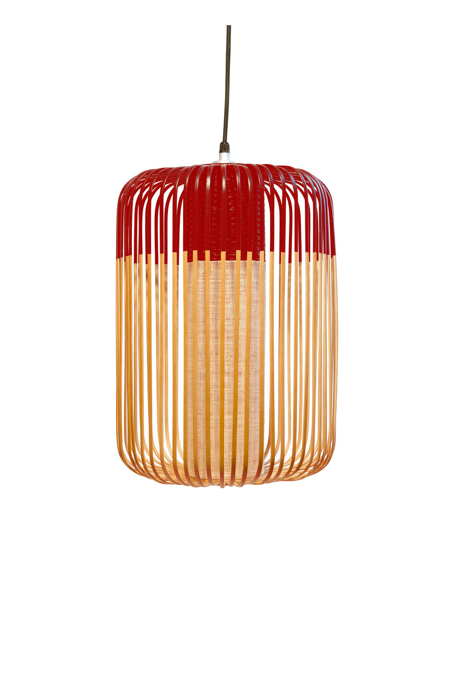 Bambuslampe rot