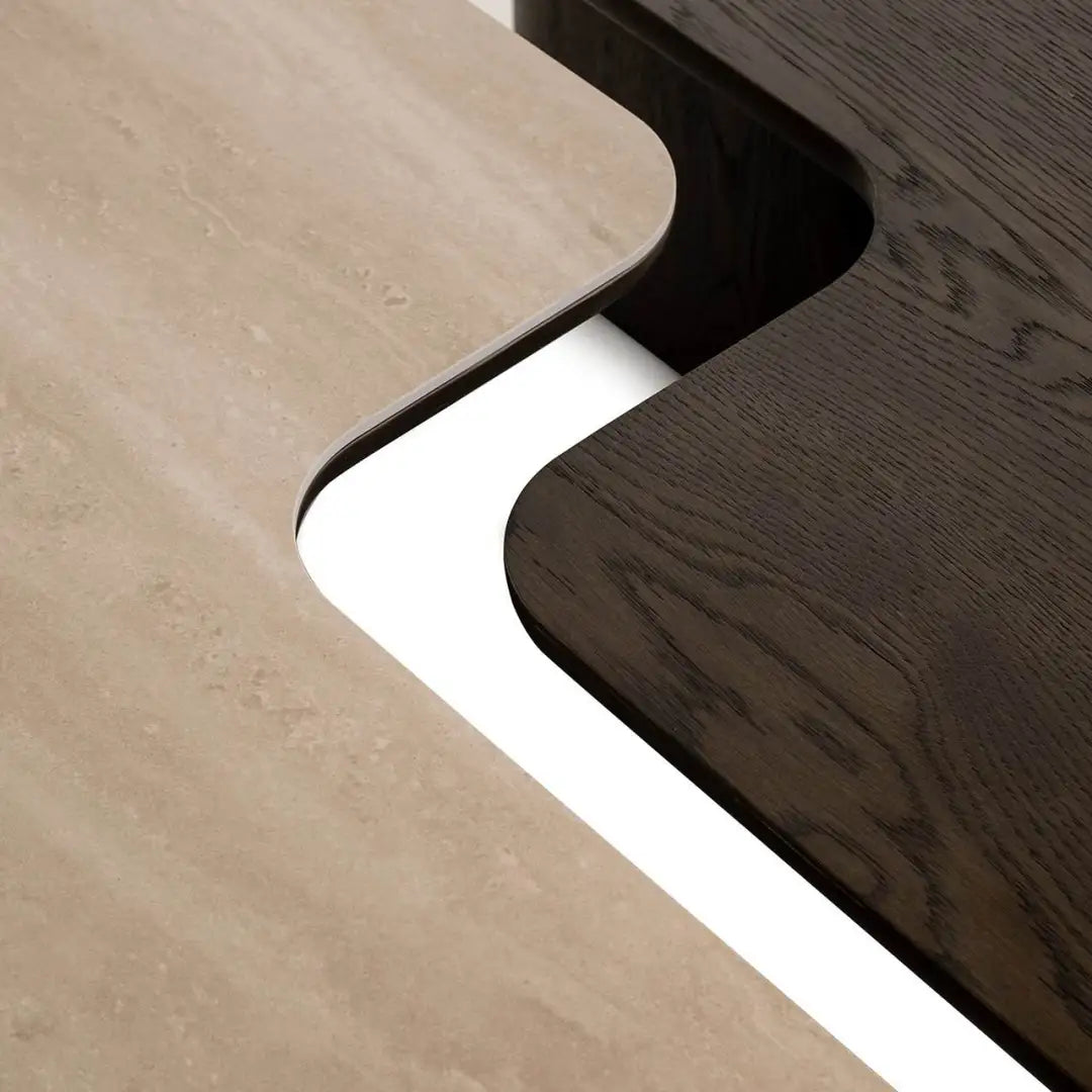 NANDO Couchtisch-Set Eichenfurnier