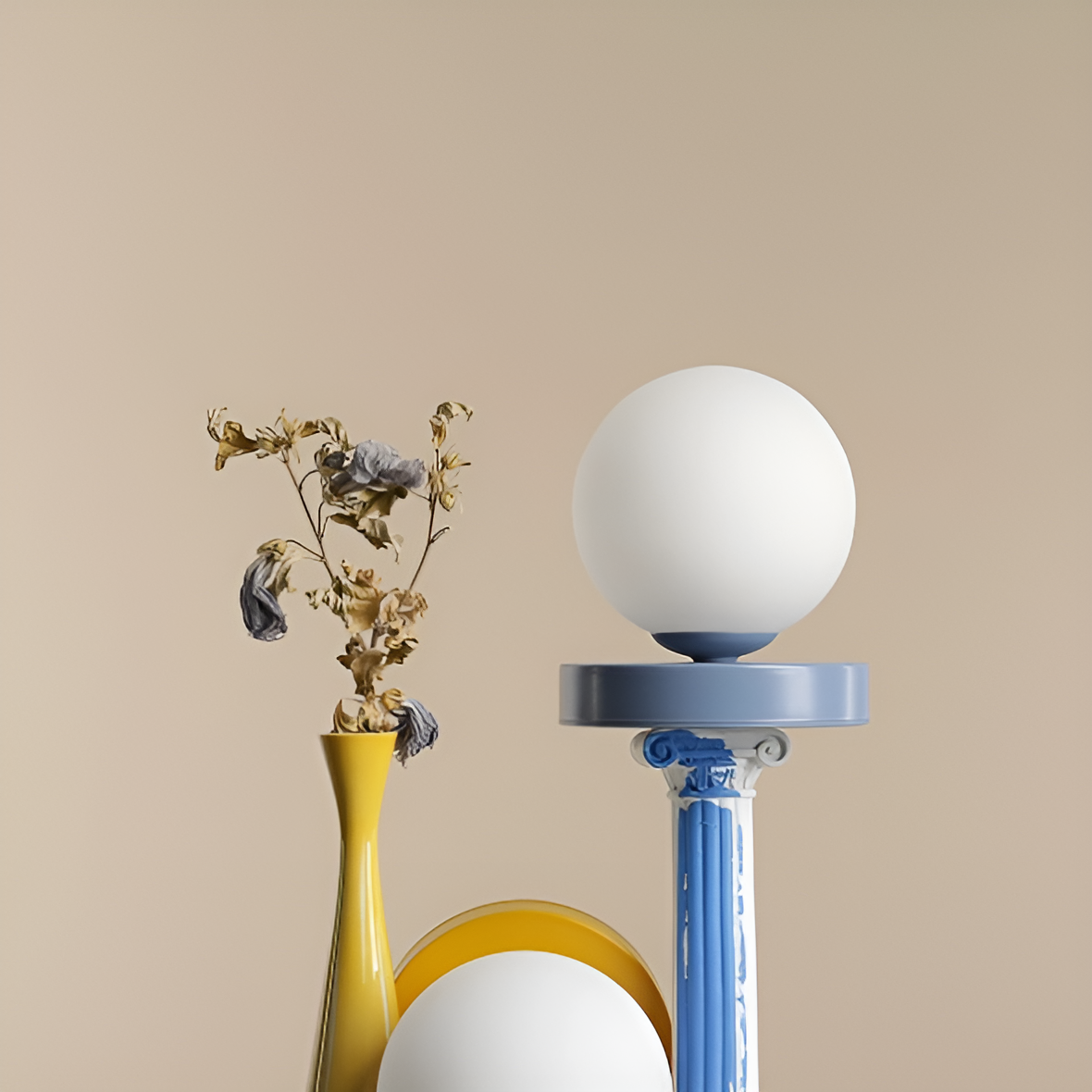 Table lamp mustard ball