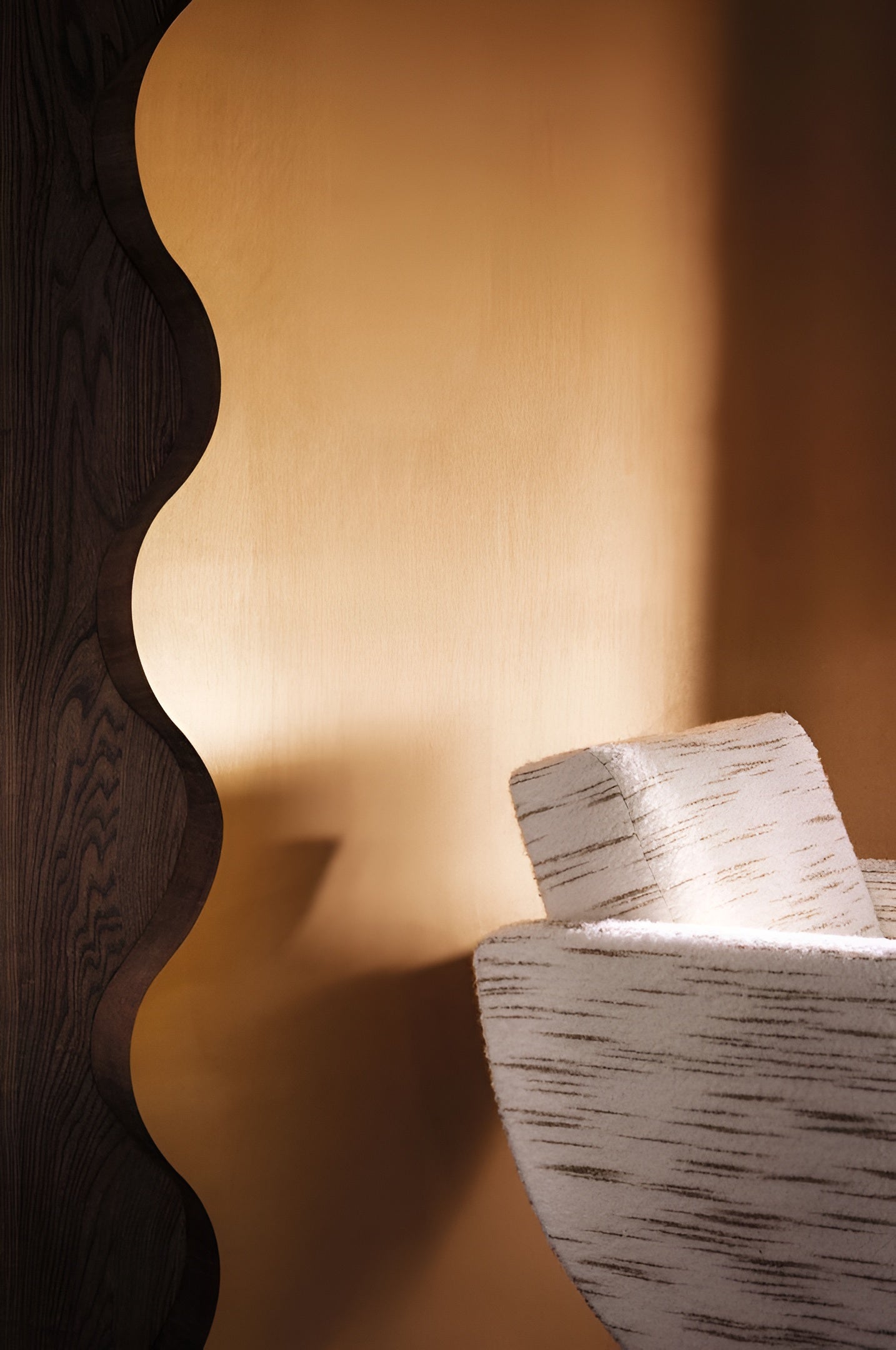 Smooth Velvet Textile Wallpaper HESTIA - TERRACOTTA