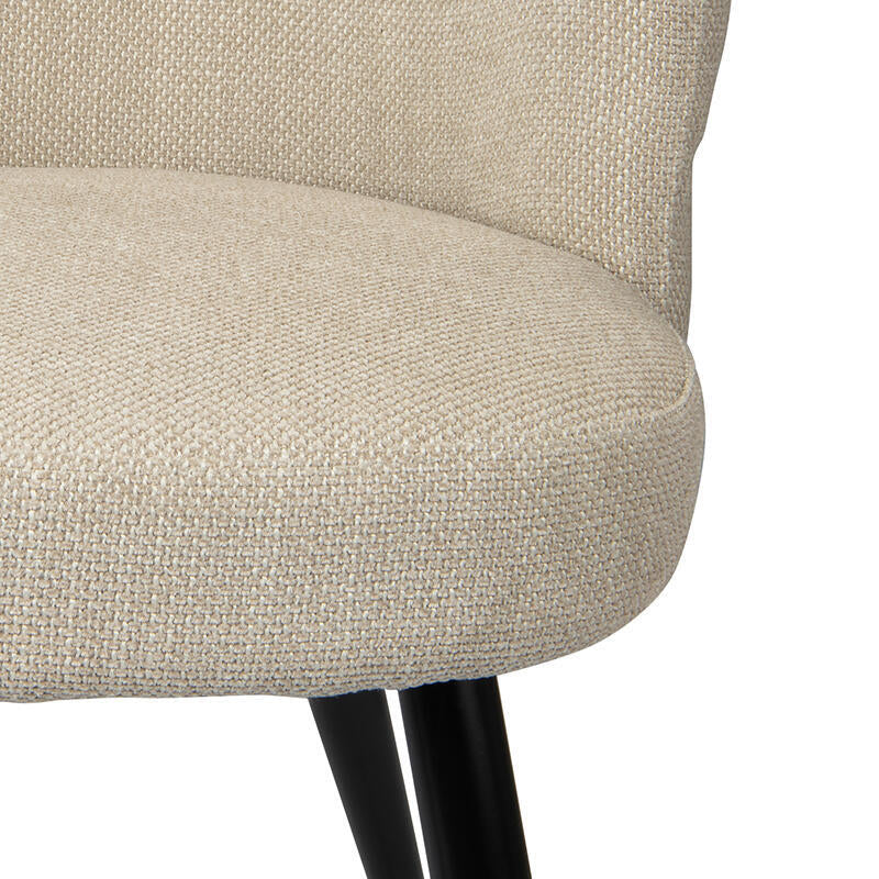 Stuhl CLOUD hellbeige mit schwarzem Gestell