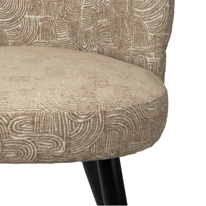 CLOUD Chair in Taupe with Black Base