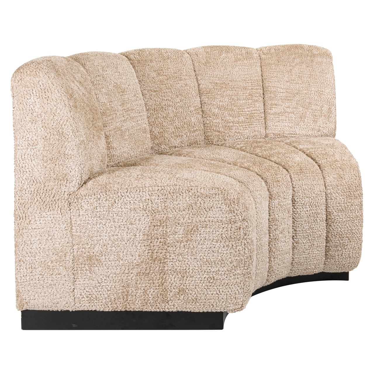 HILLPARK Corner Sofa - Rounded Beige Central Element