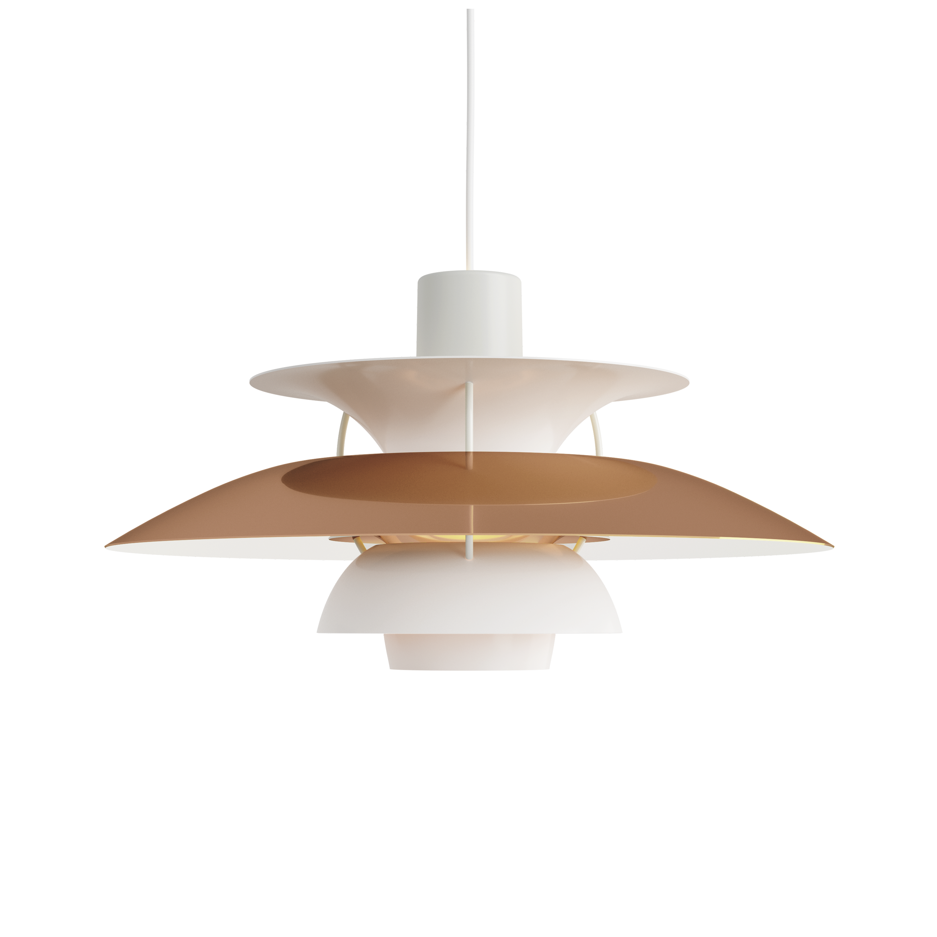 PH 5 pendant lamp white with copper