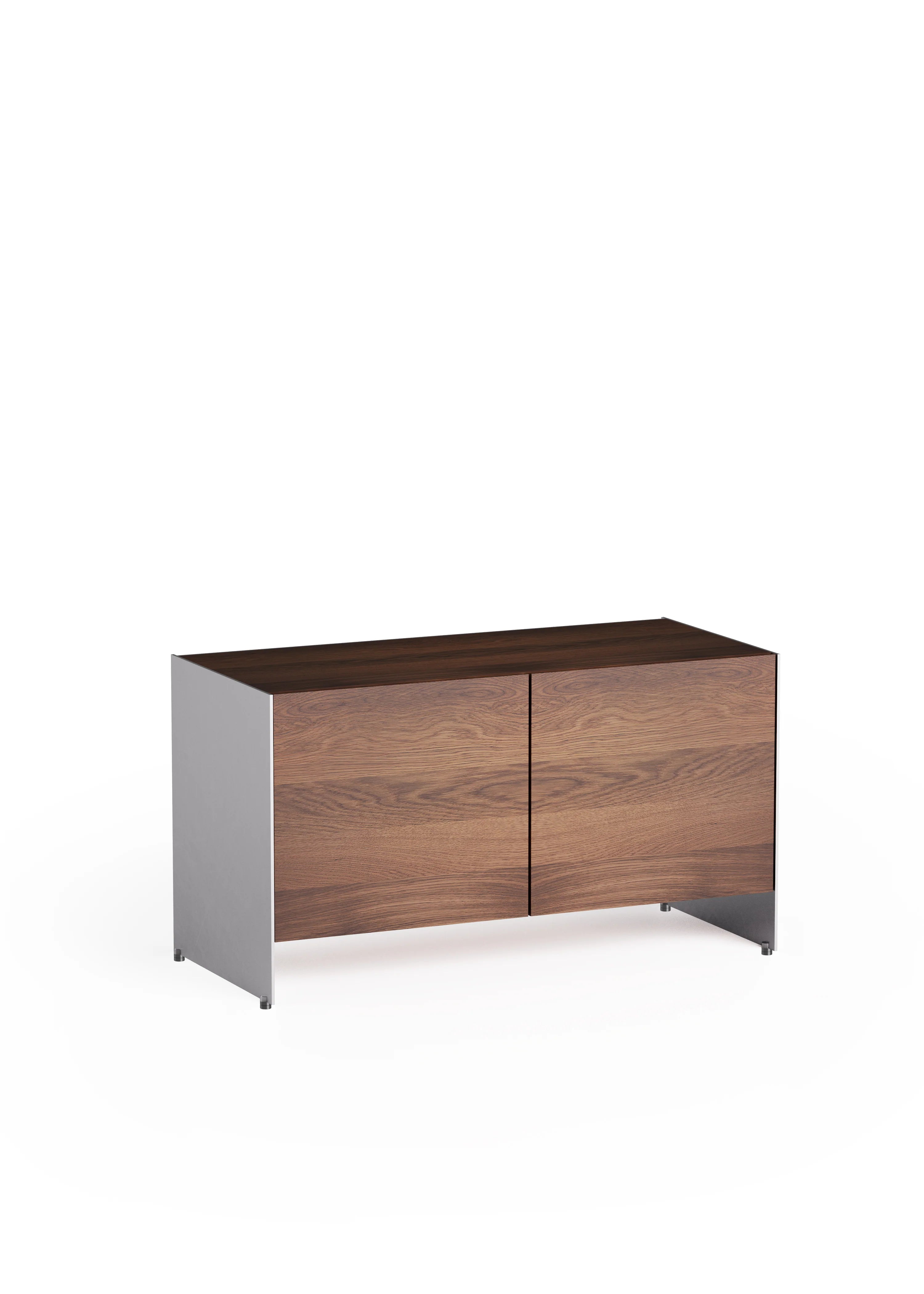 ALOOX 90 Cabinet Dark Oak Wood with Aluminum Finish