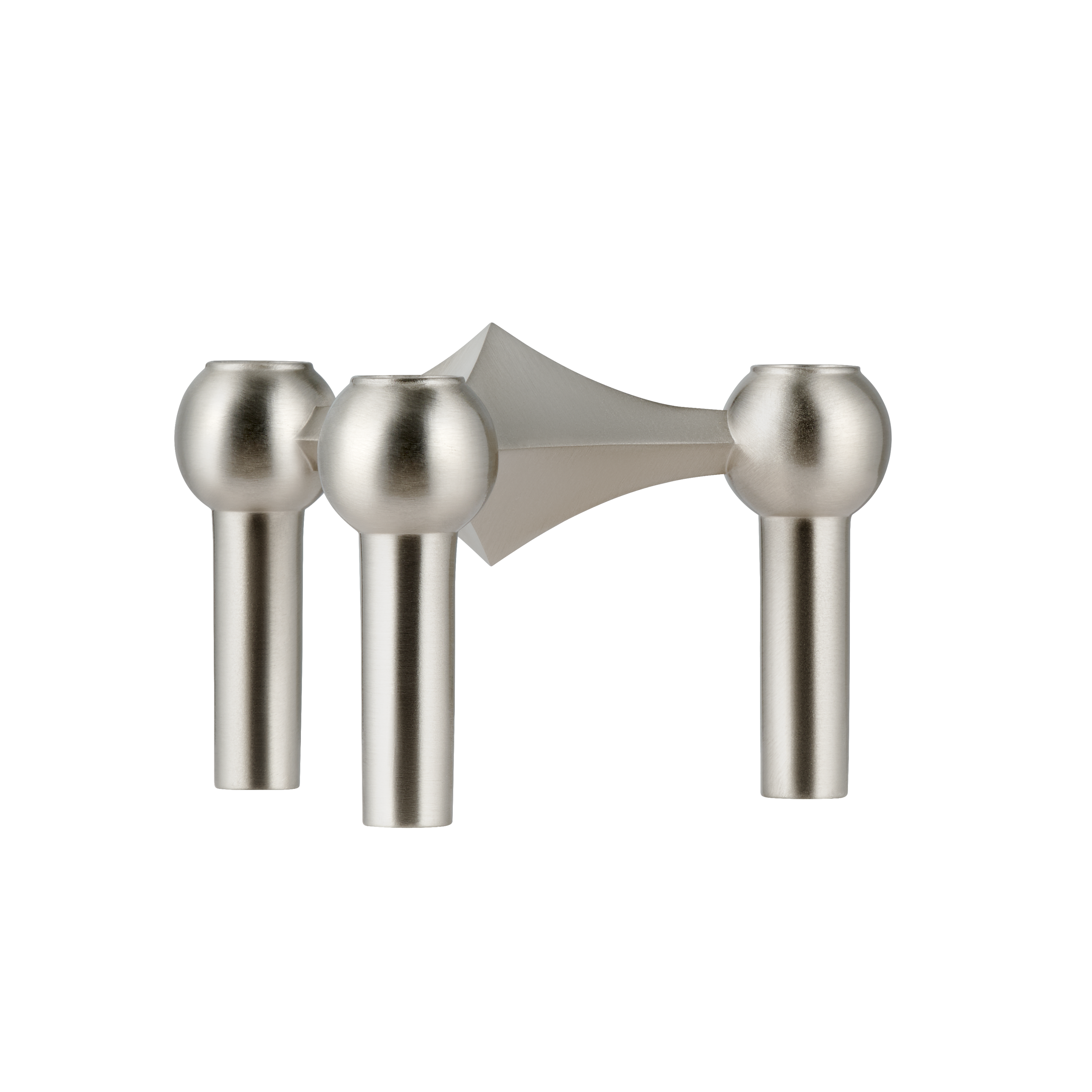 Kerzenhalter STOFF NAGEL gebürstetes Chrom