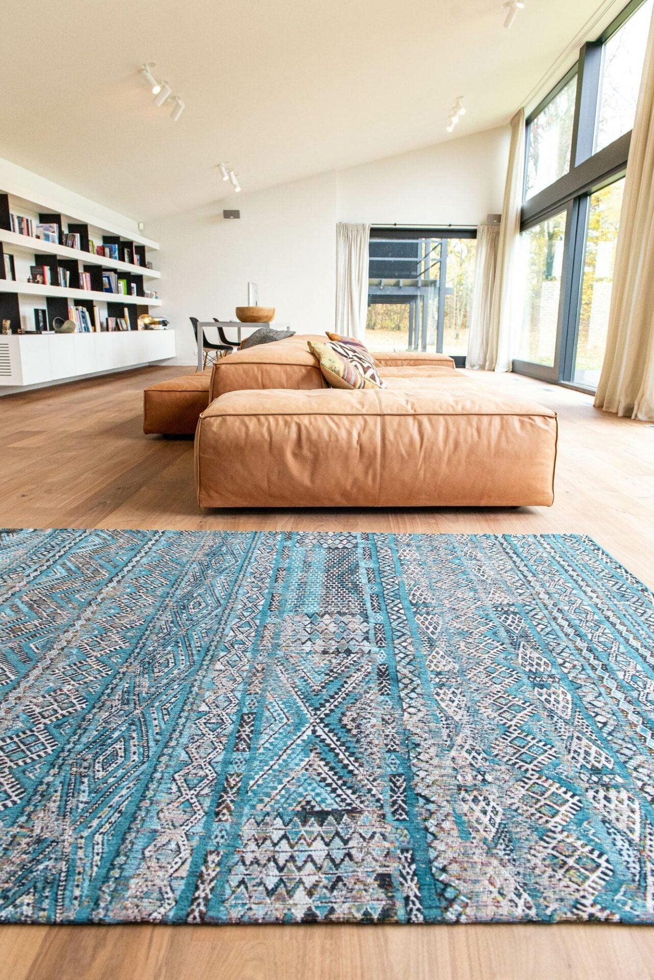 Dywan KILIM ZEMMURI BLUE błękitny – Louis de Poortere