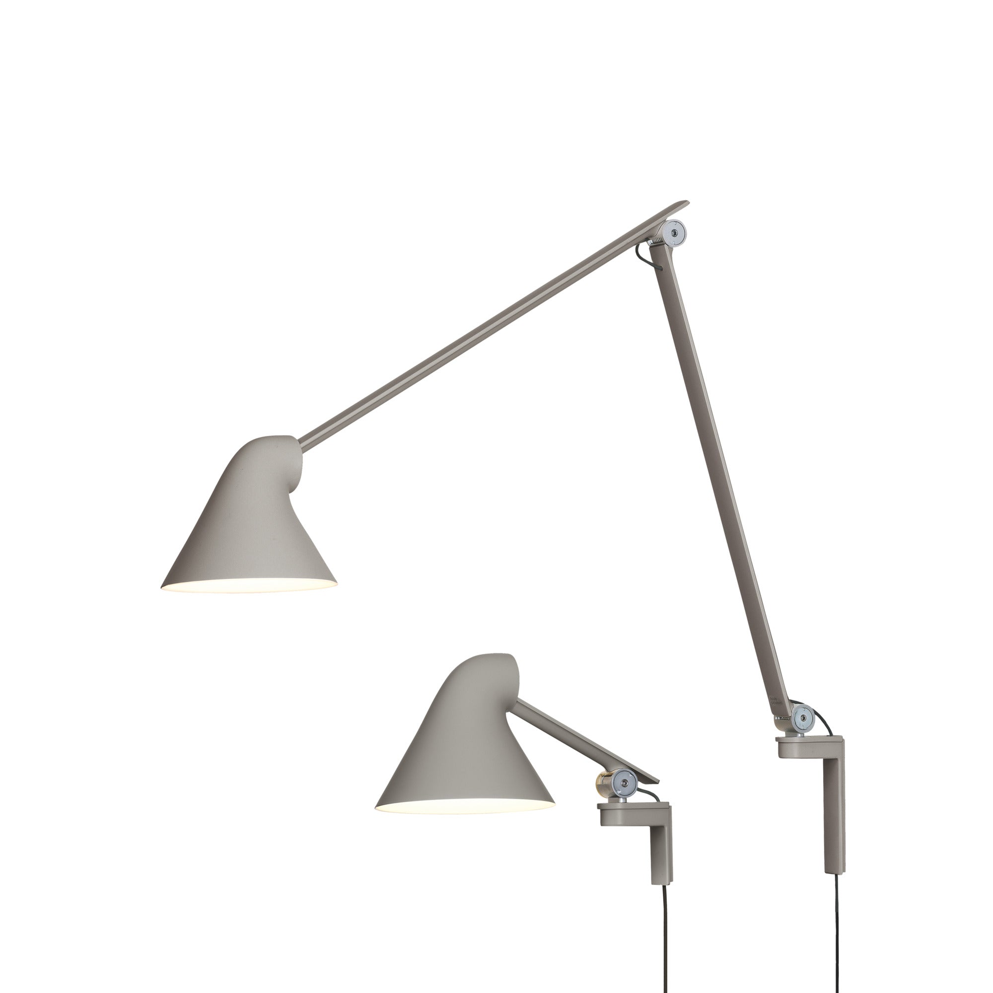 Wandleuchte mit verstellbarem Arm NJP grau