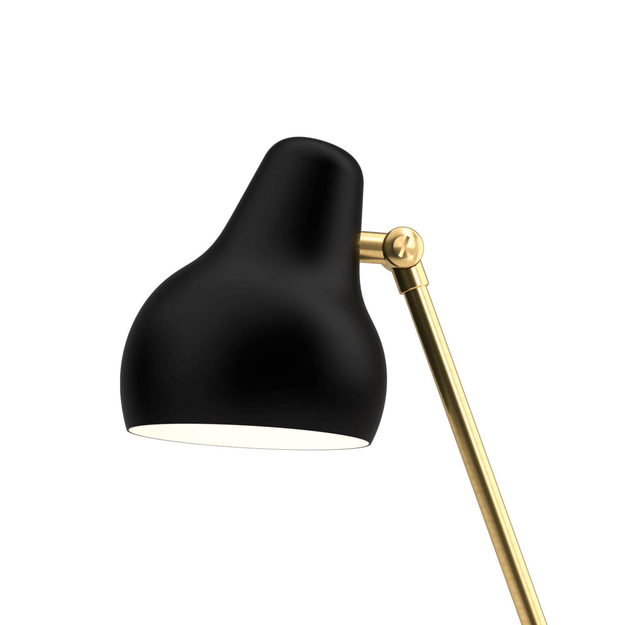 VL 38 black table lamp with gold finish