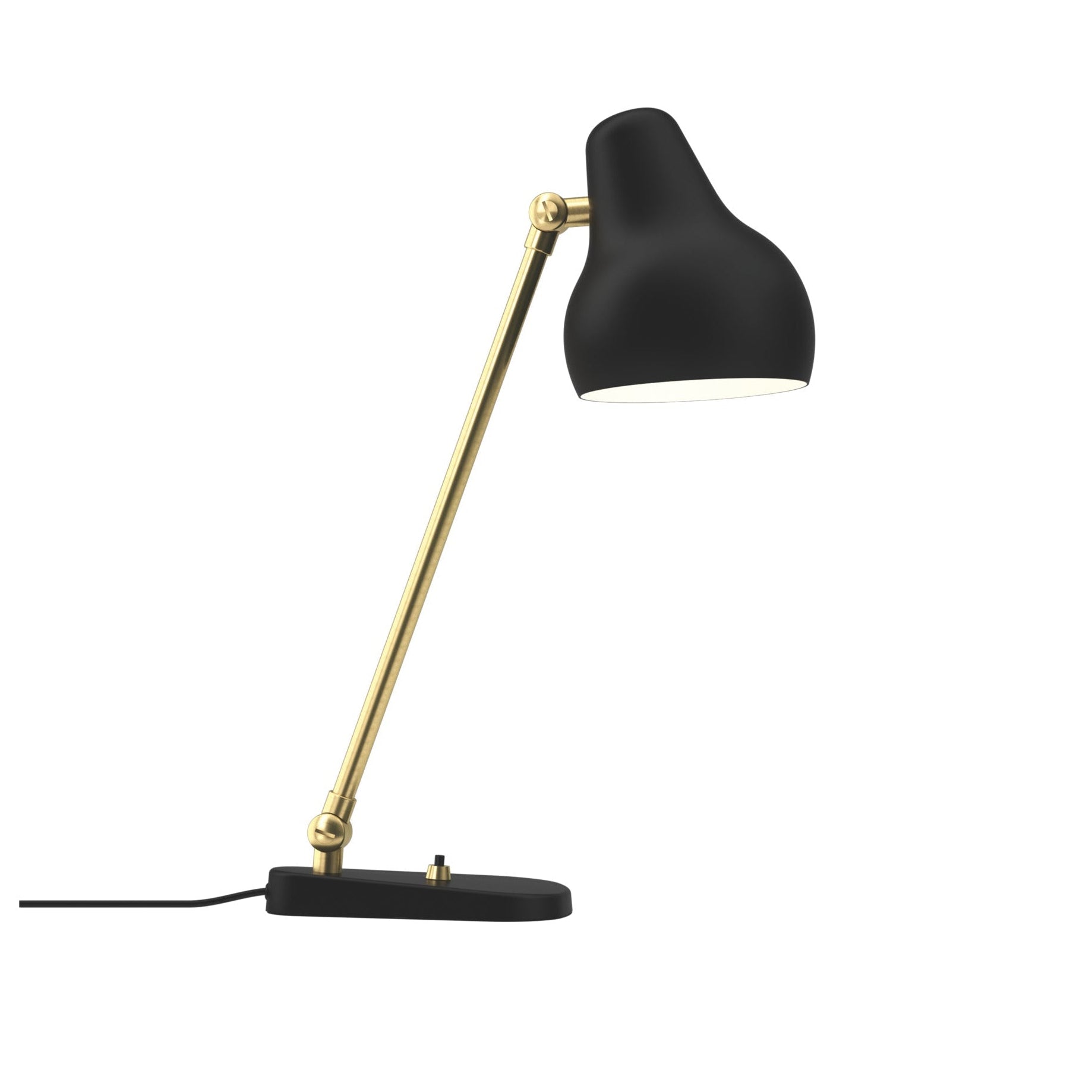 VL 38 black table lamp with gold finish
