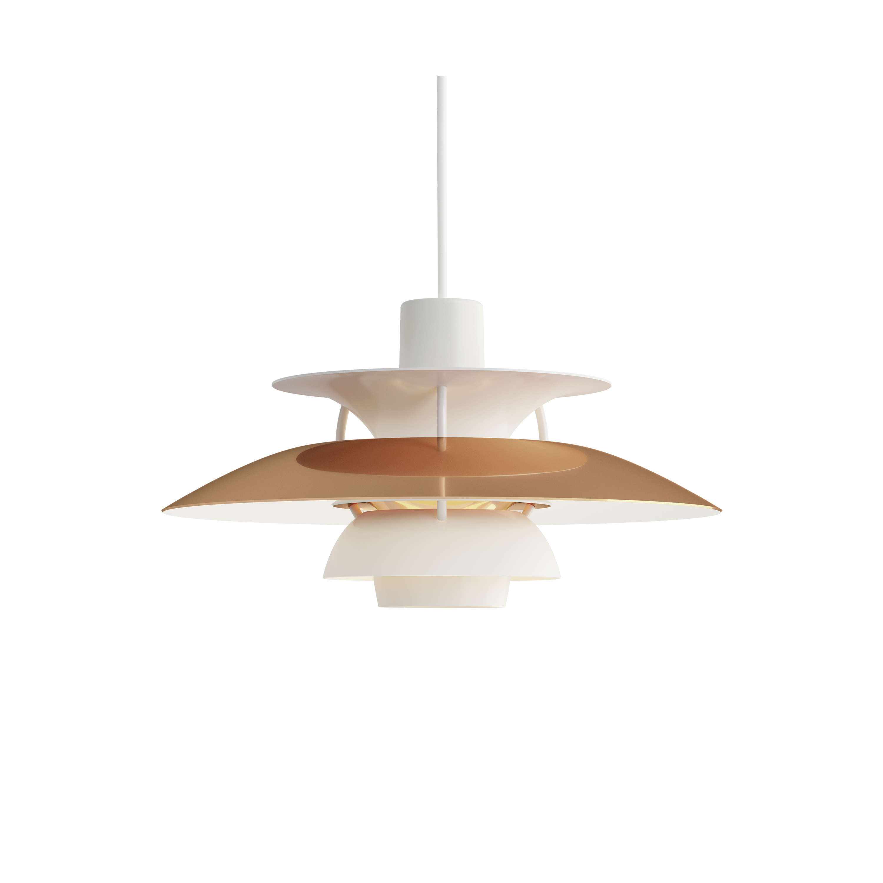 PH 5 pendant lamp white with copper