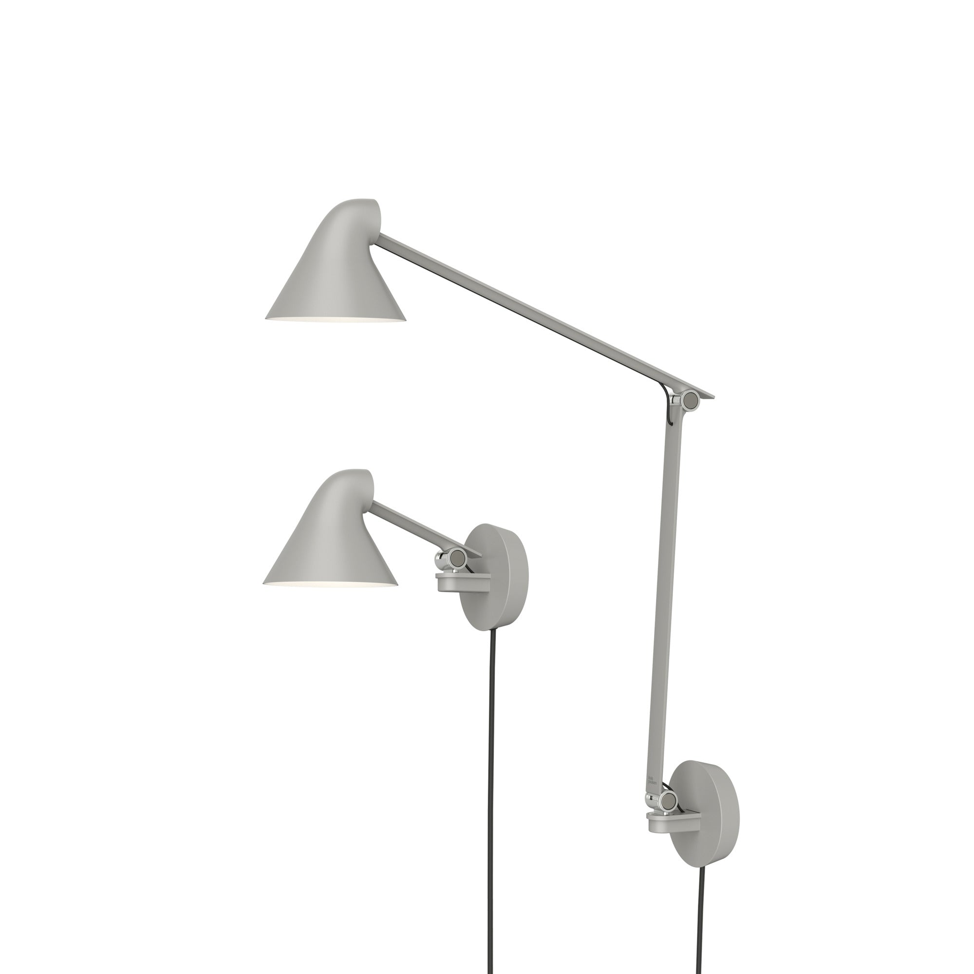 Wandleuchte mit verstellbarem Arm NJP grau
