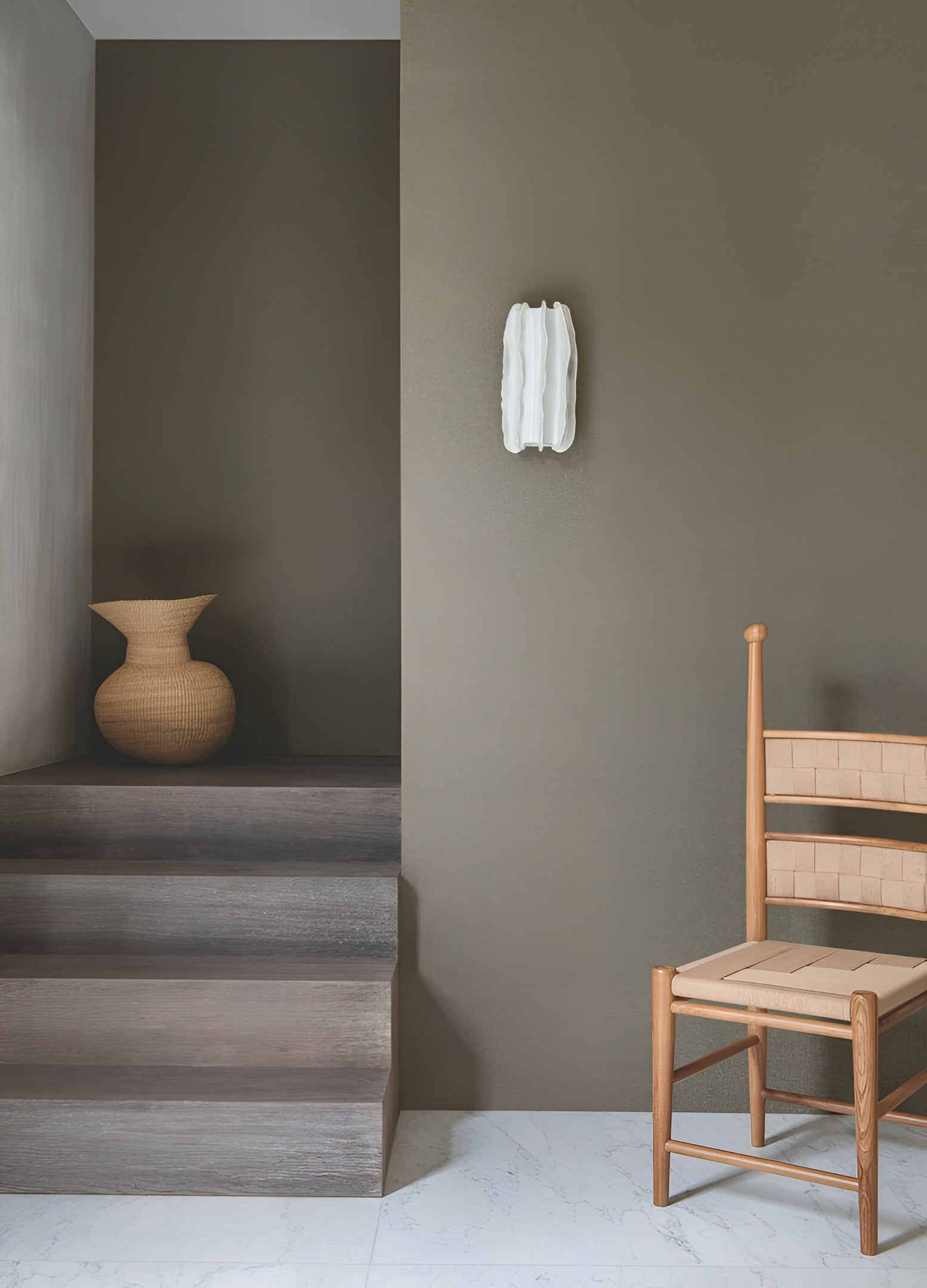 Structural wallpaper braid imitating raffia KIRA - DARK GREEN KAKI