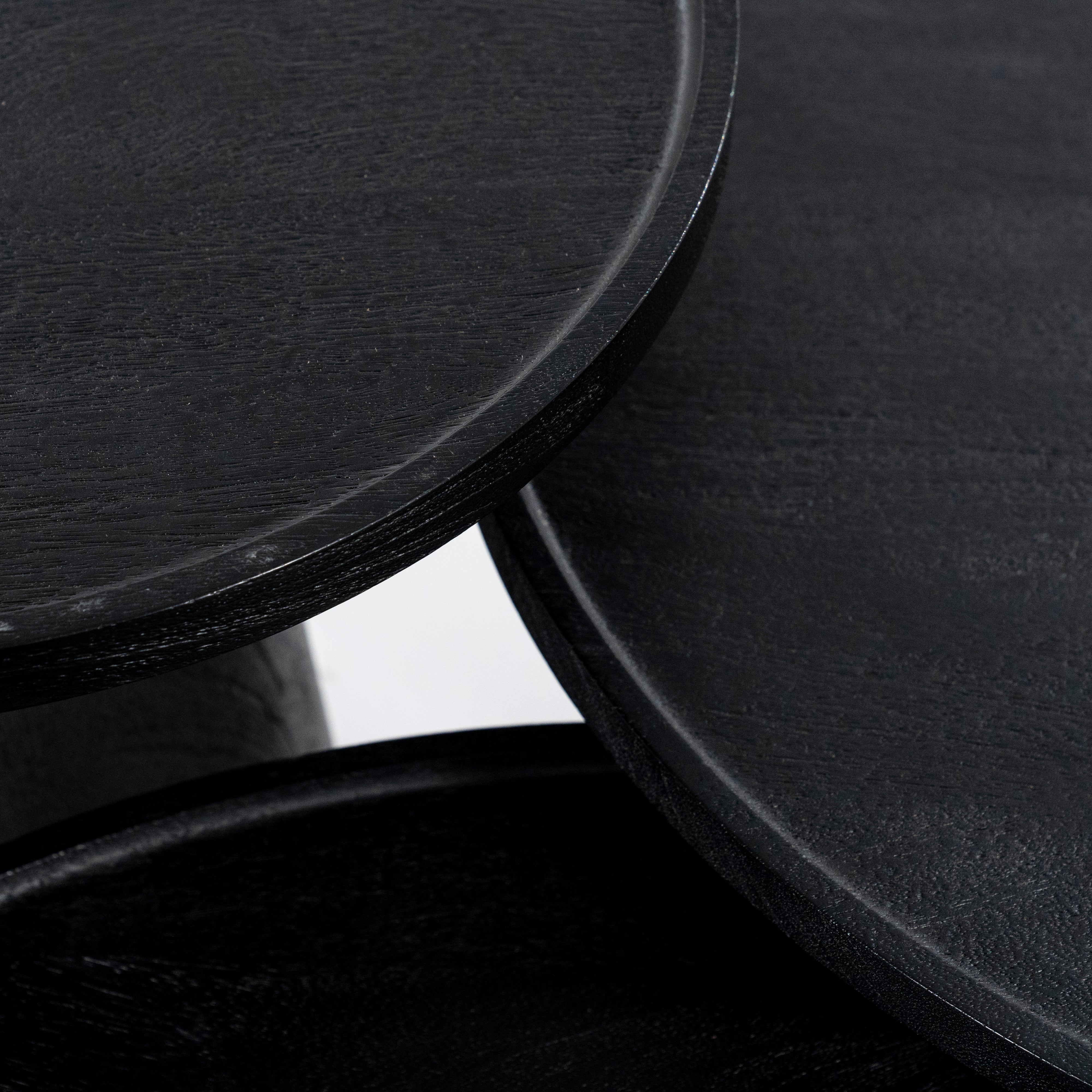 RON Side Table Black Mango Wood