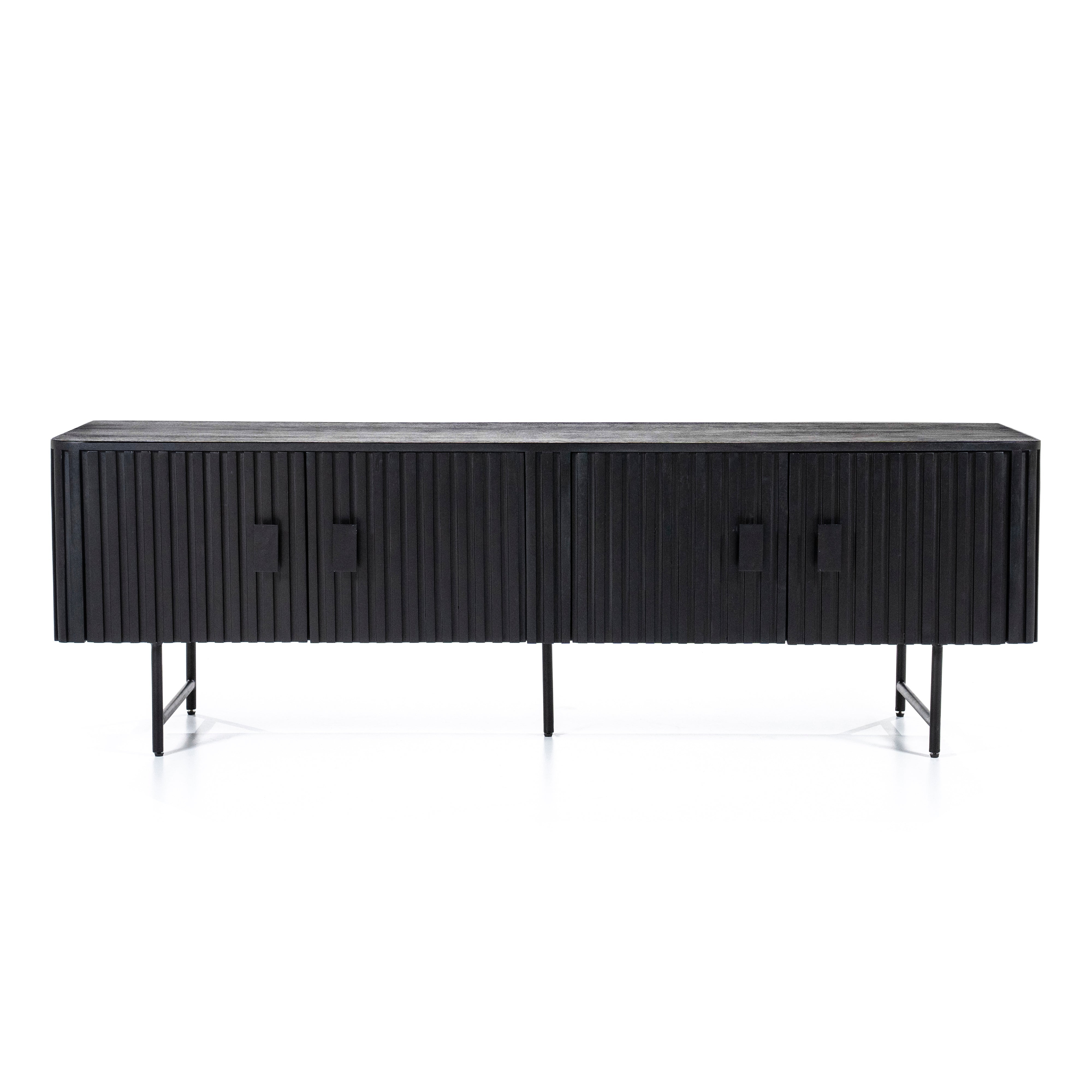 REMI TV cabinet black mango wood