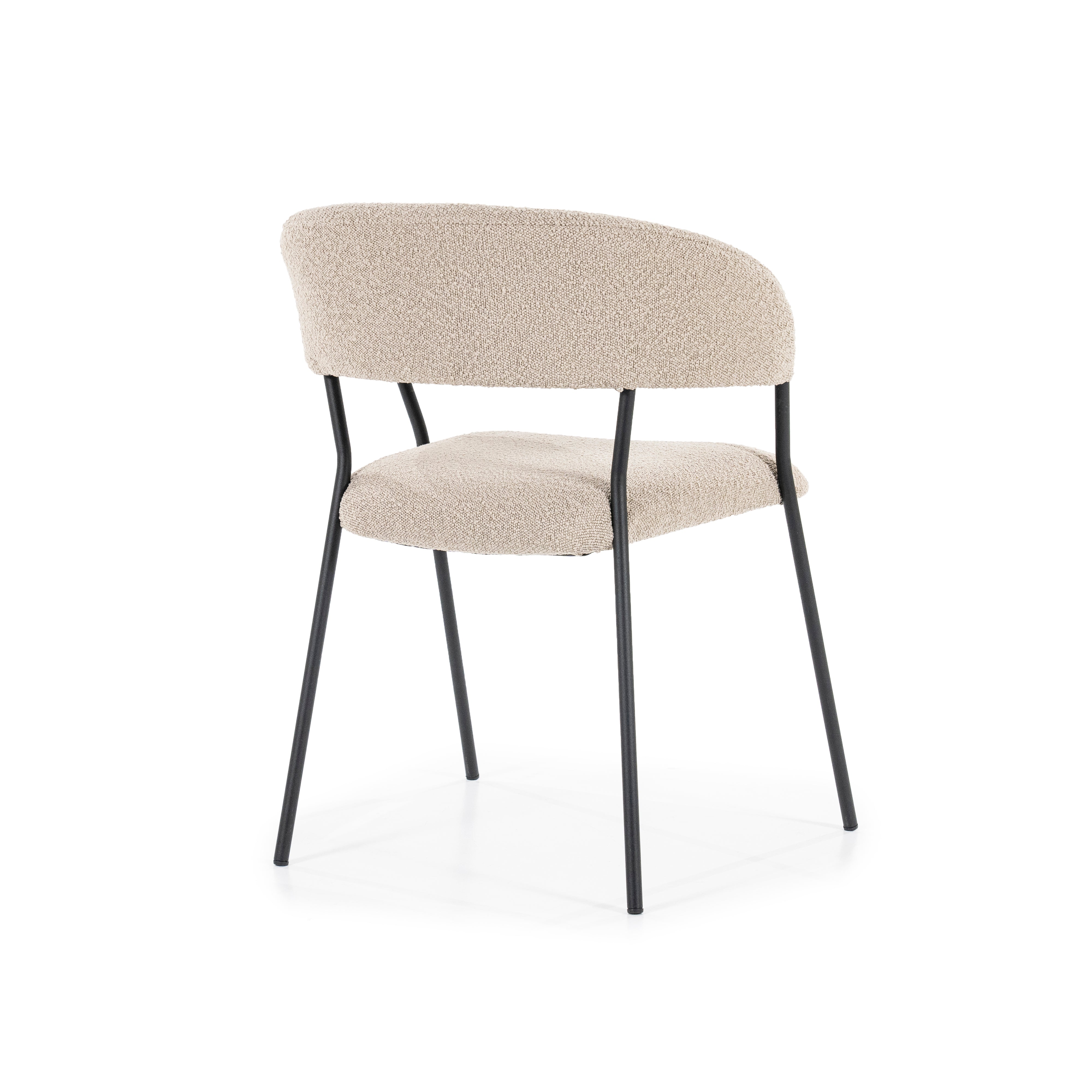 LUKA Chair Beige with Black Base