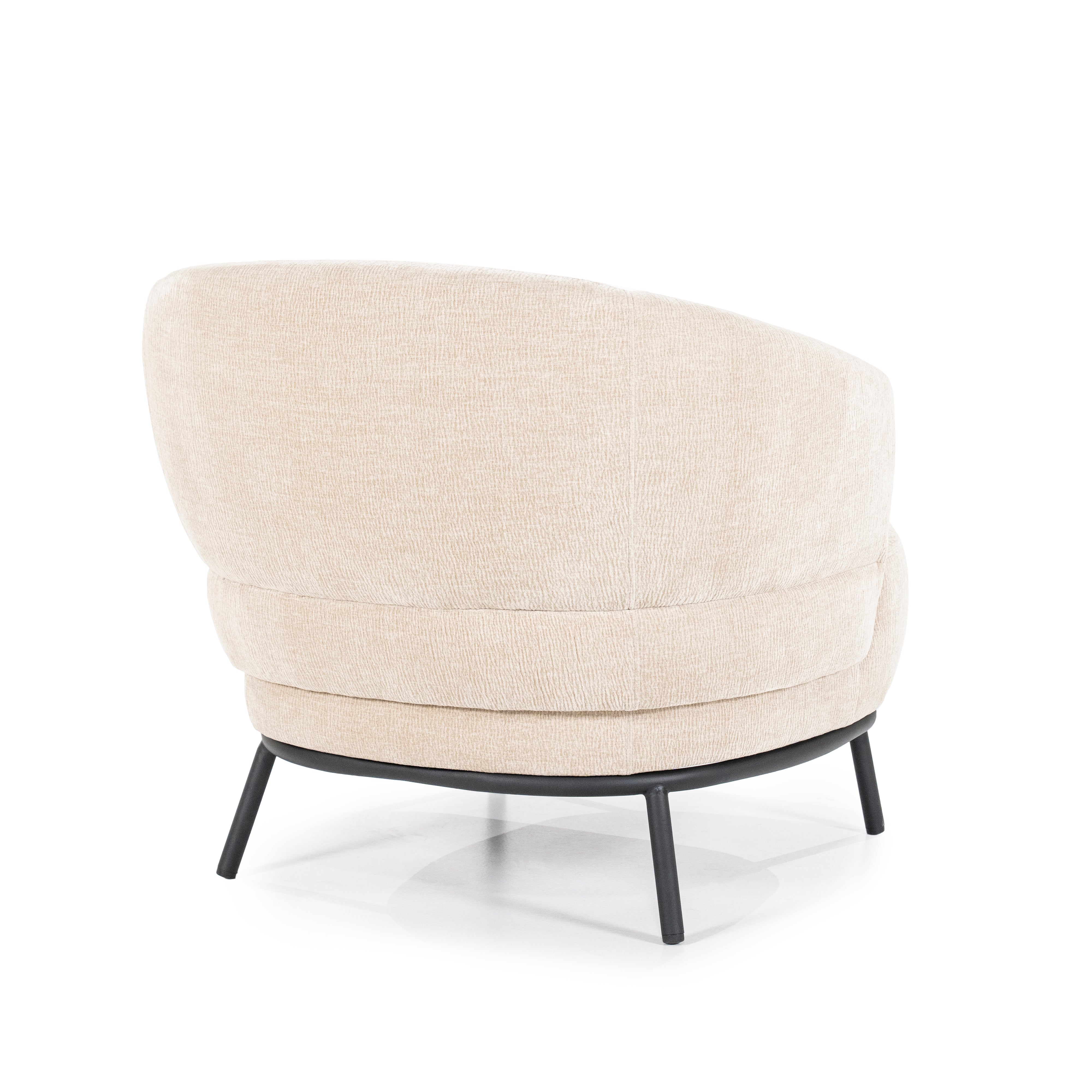 Sessel DAVID beige mit schwarzem Gestell