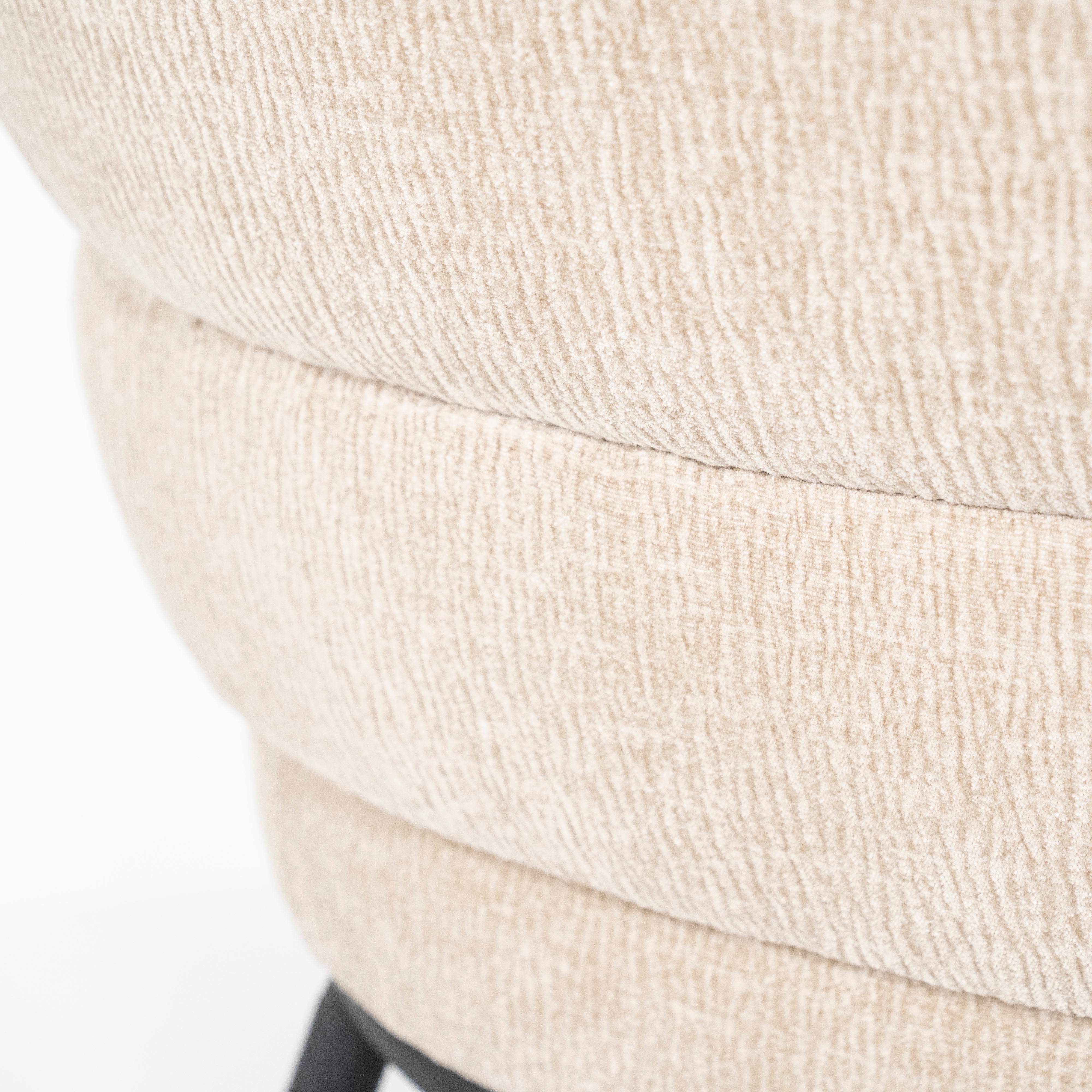 Sessel DAVID beige mit schwarzem Gestell