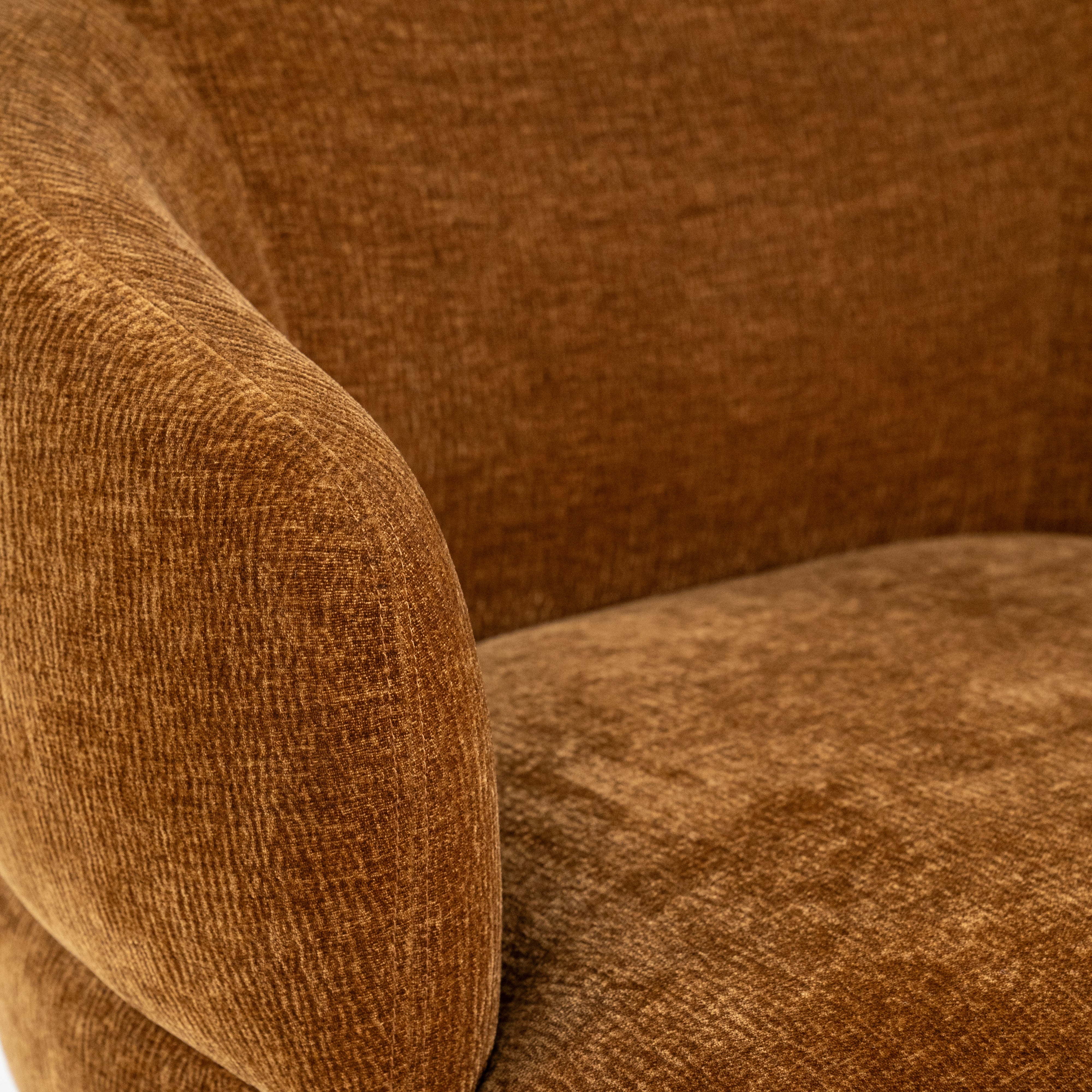 DAVID mustard armchair with black base