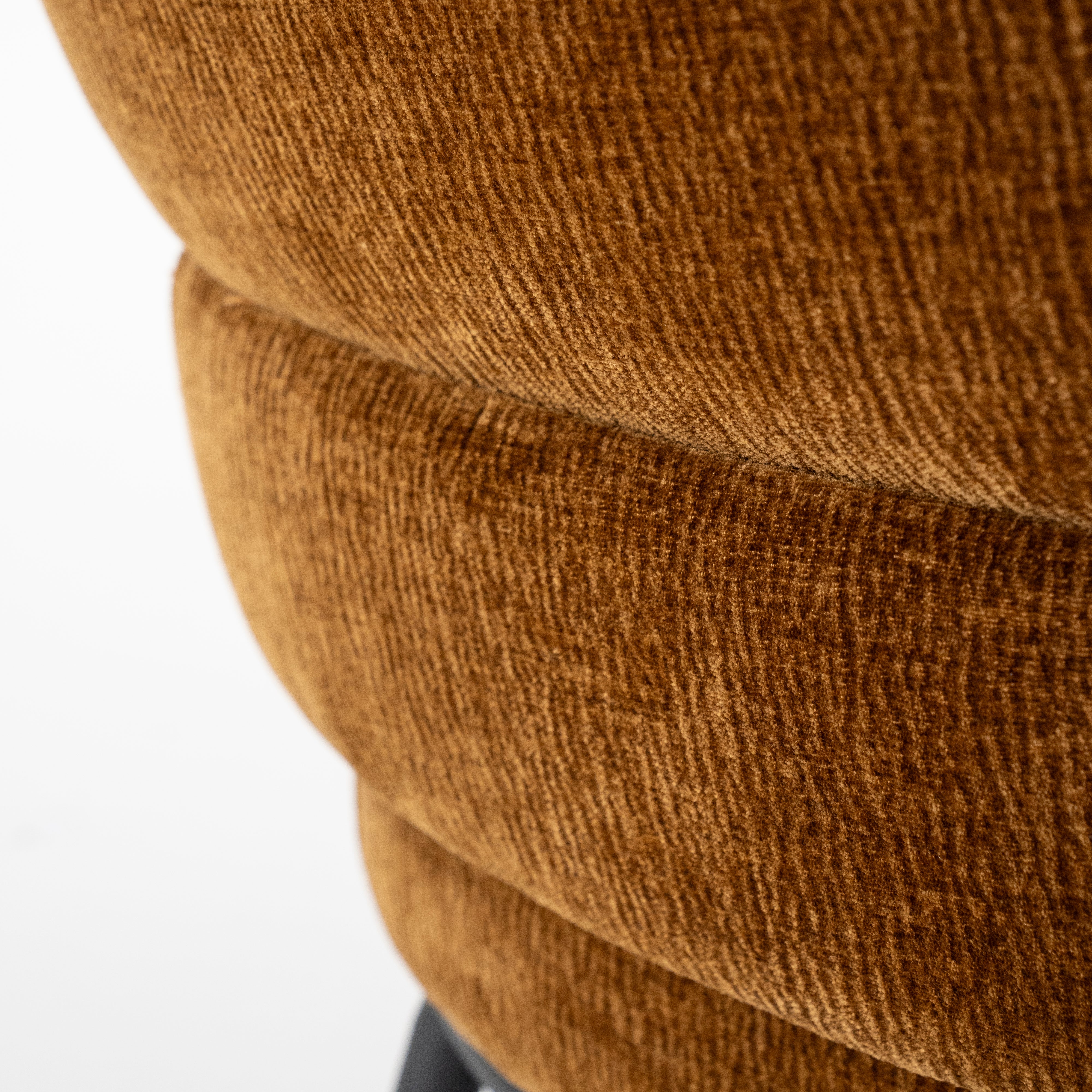 DAVID mustard armchair with black base