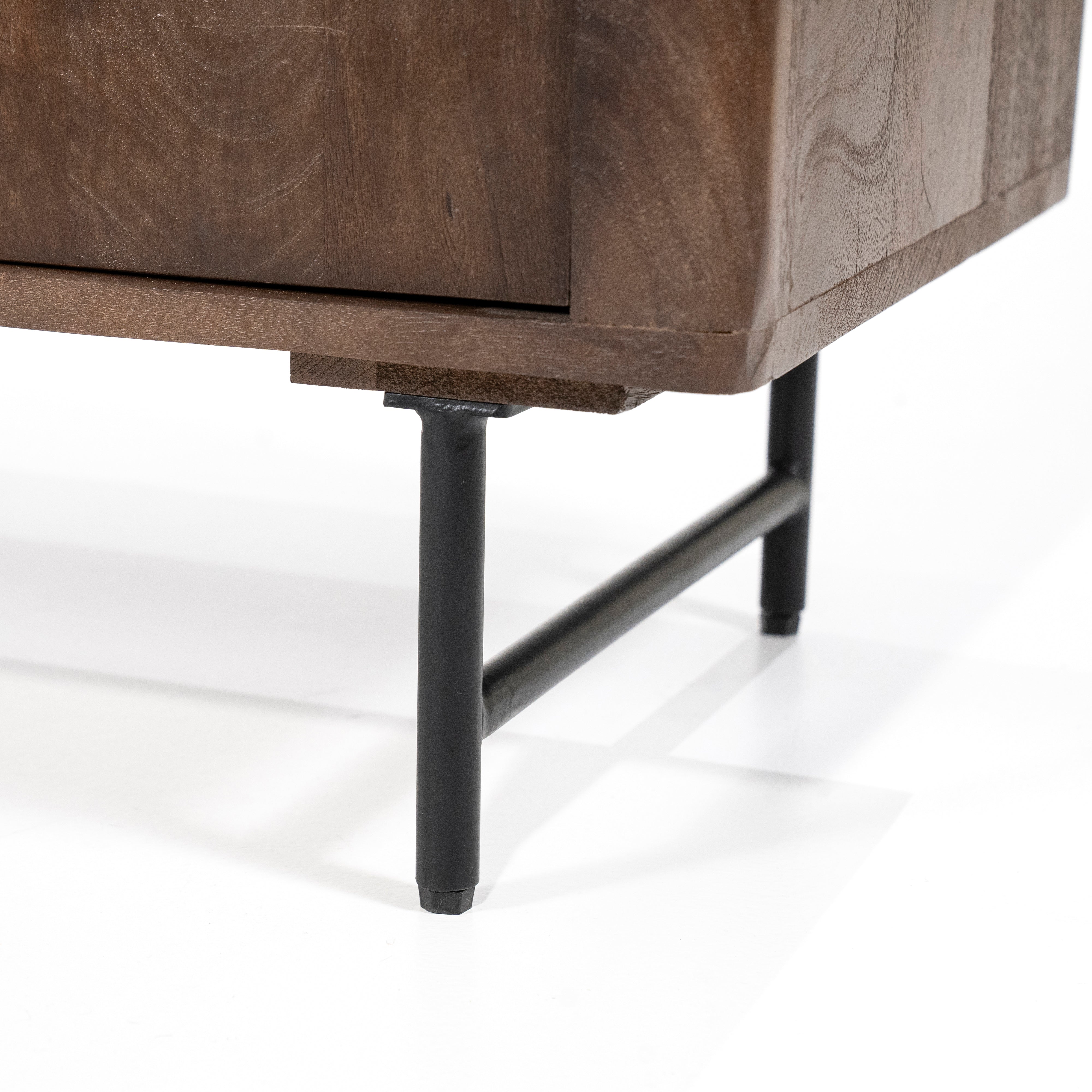 LIO chest of drawers brown mango wood with travertine
