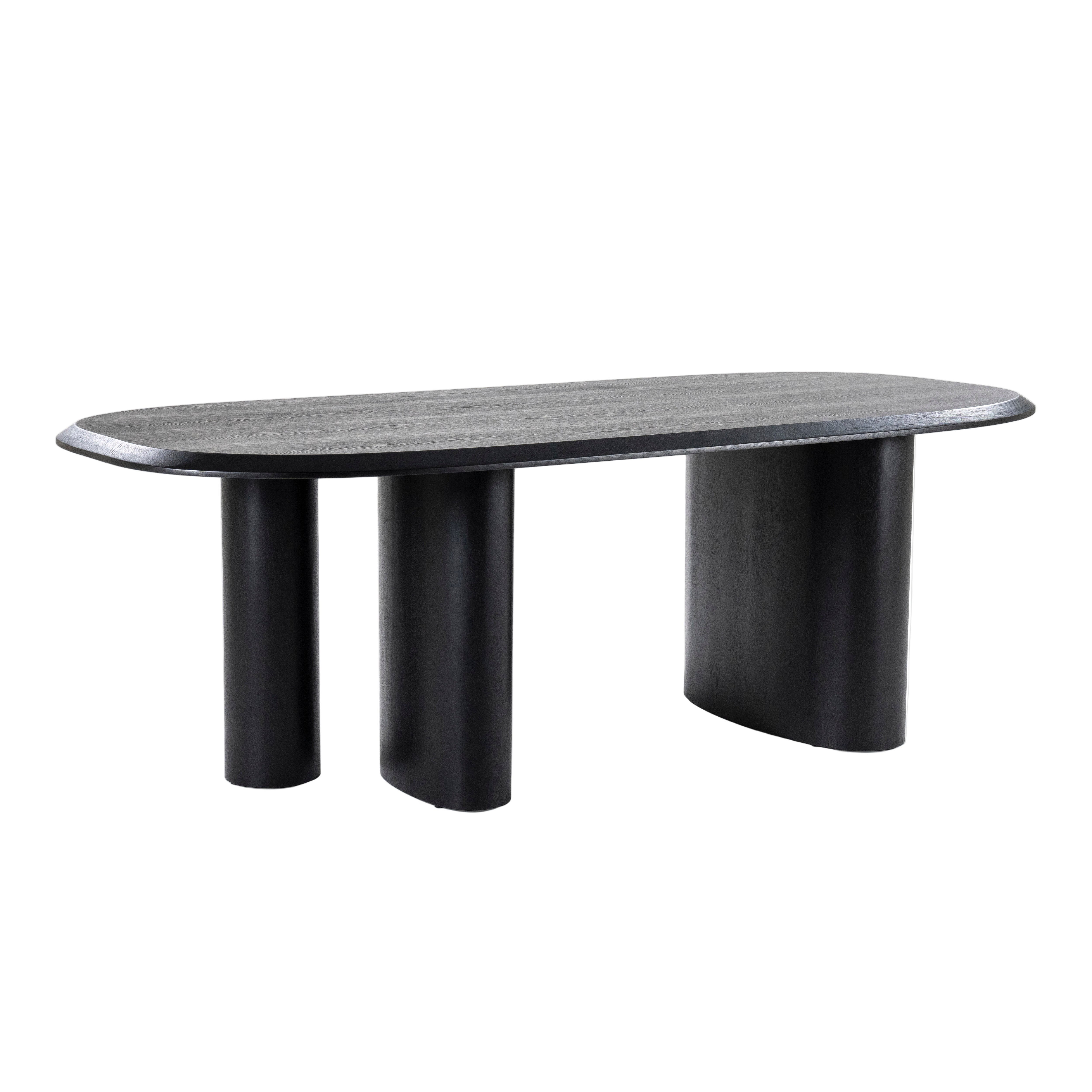 WALTER black oak veneer table