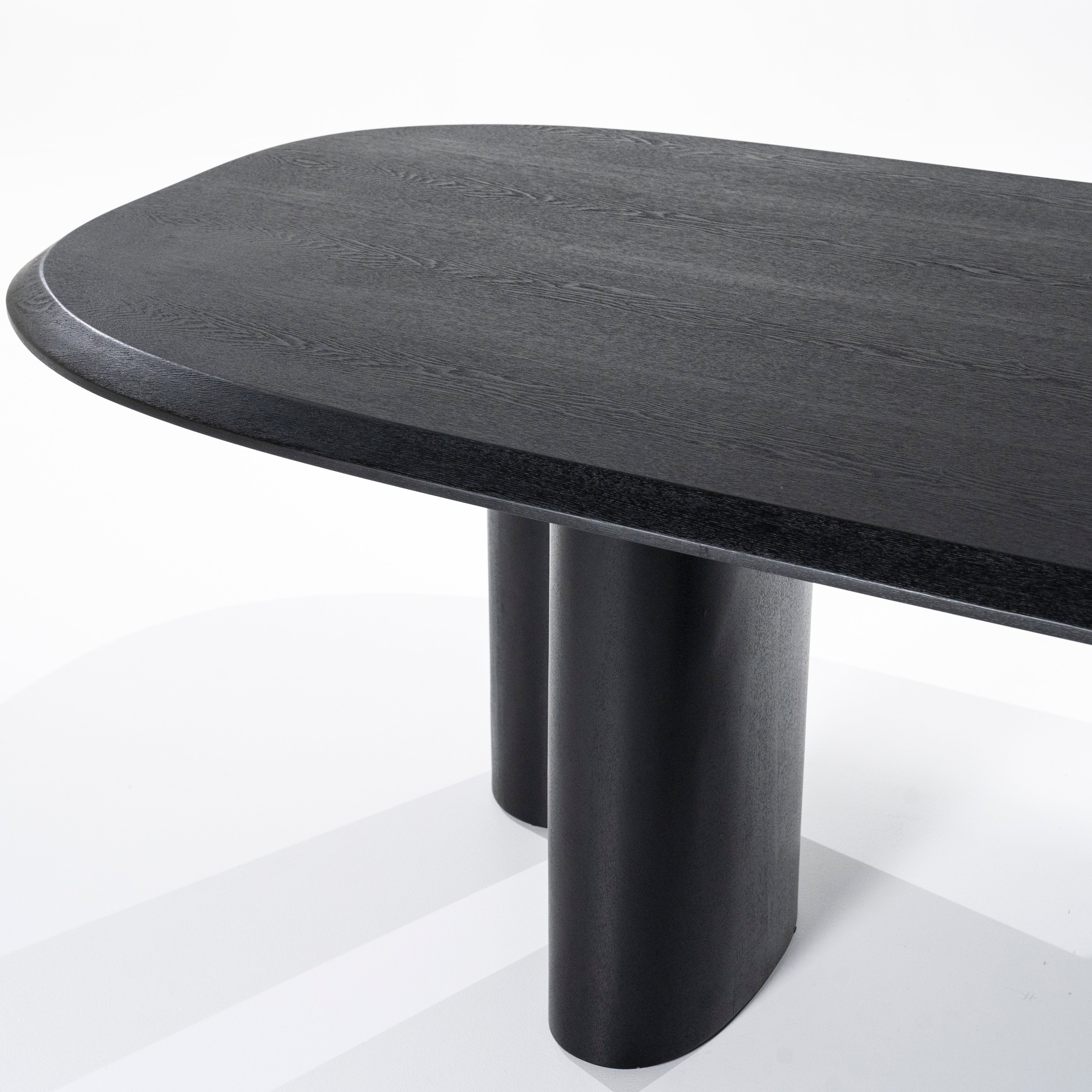 WALTER black oak veneer table
