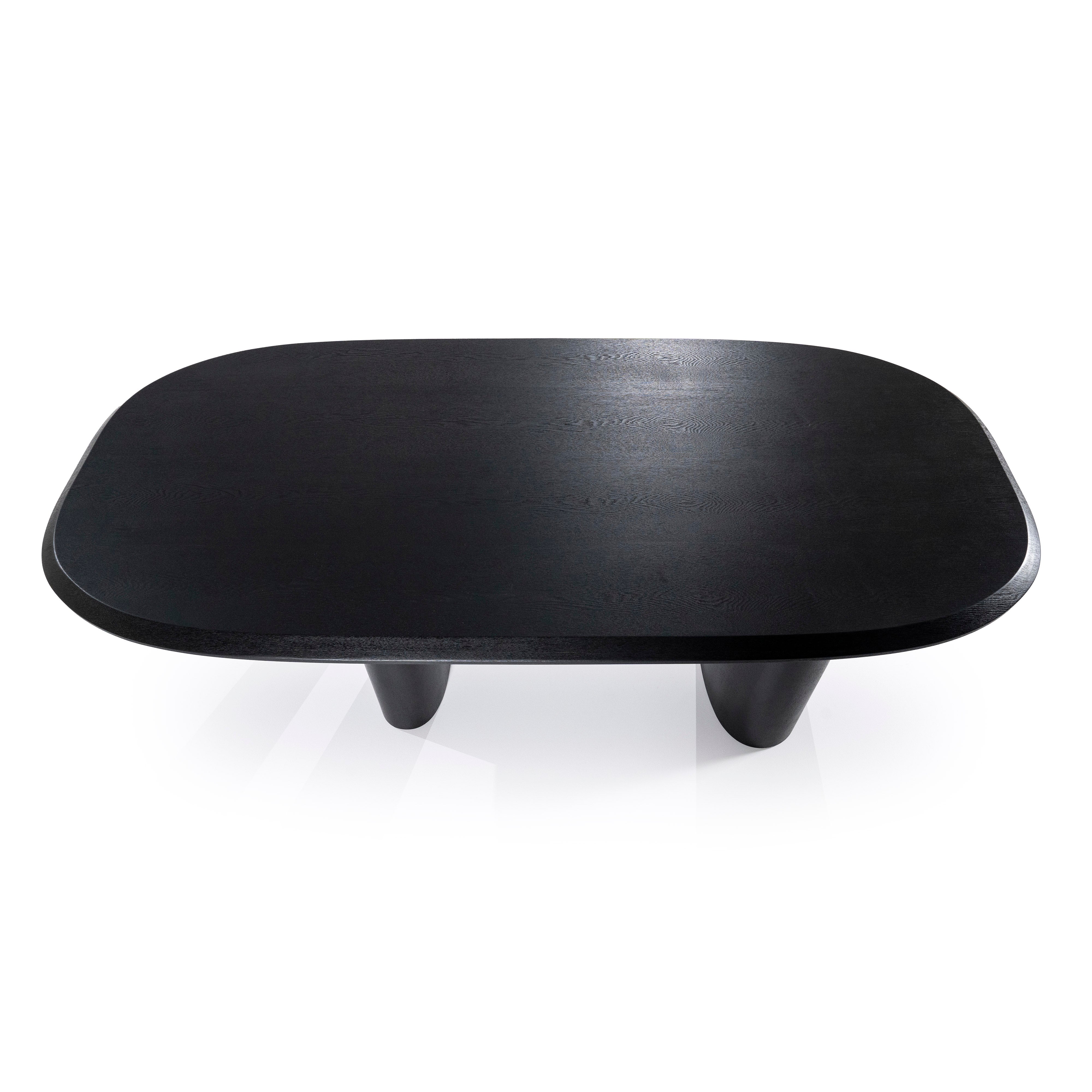 WALTER black oak veneer table