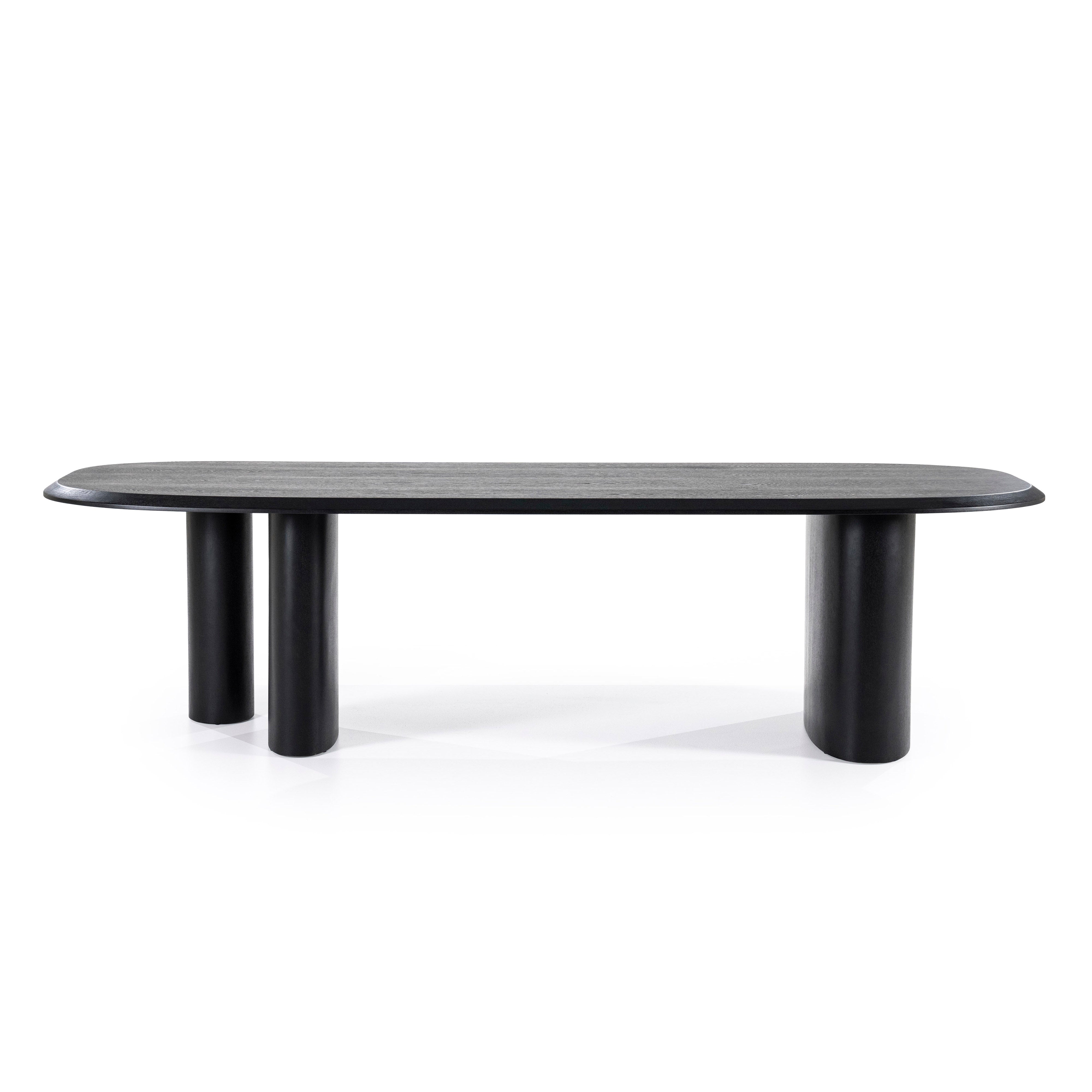 WALTER black oak veneer table