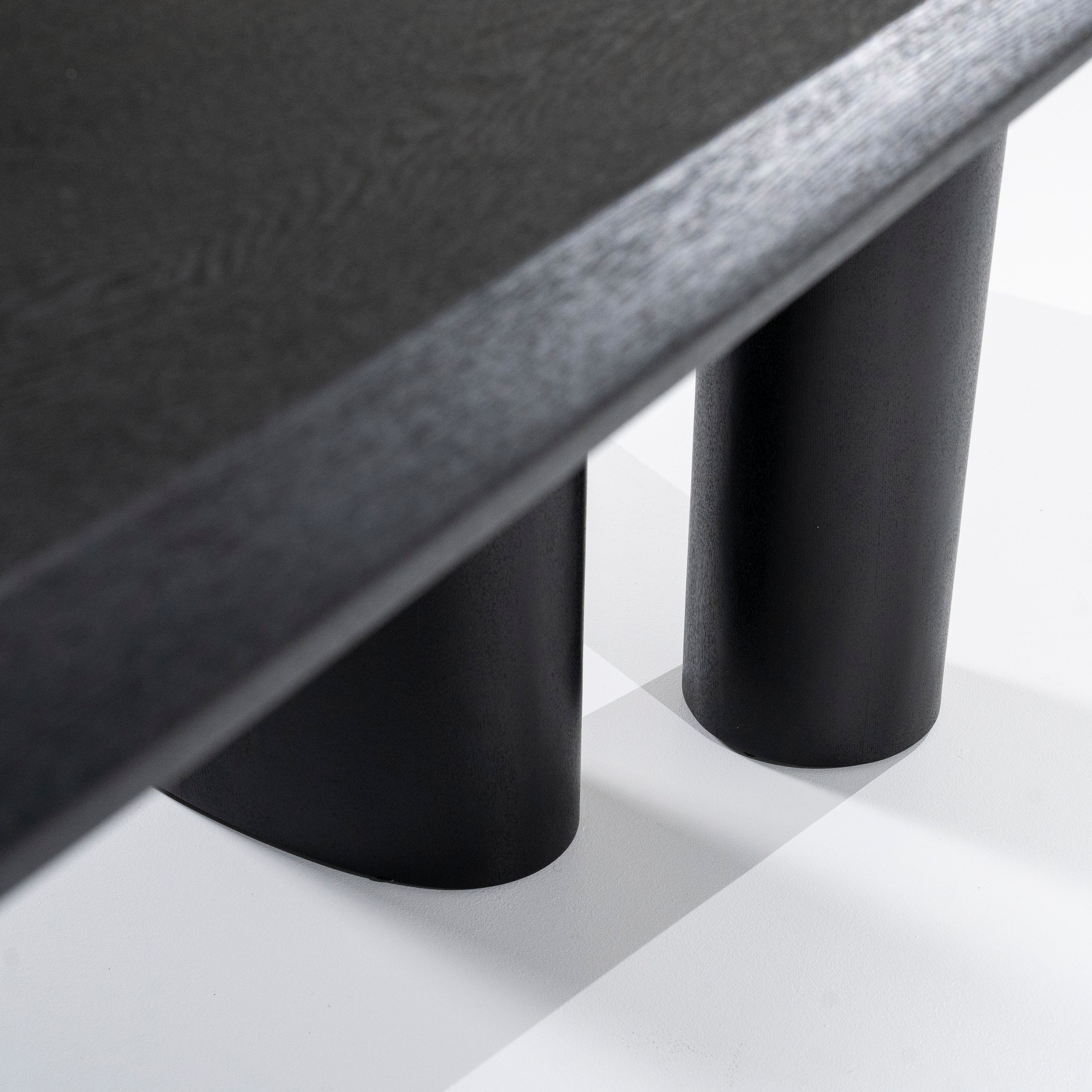 WALTER black oak veneer table