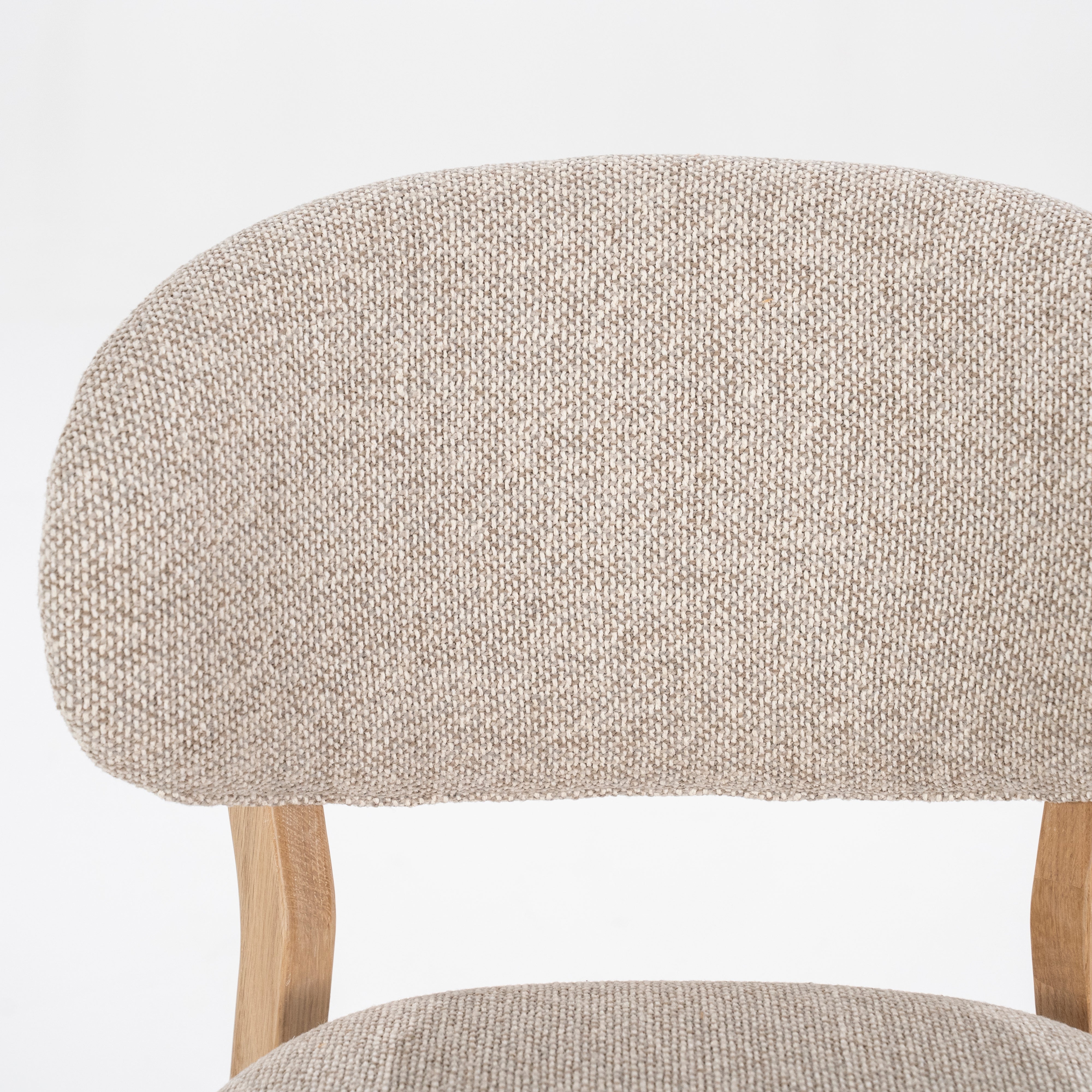 Stuhl MIKKY taupe mit Eichenbasis