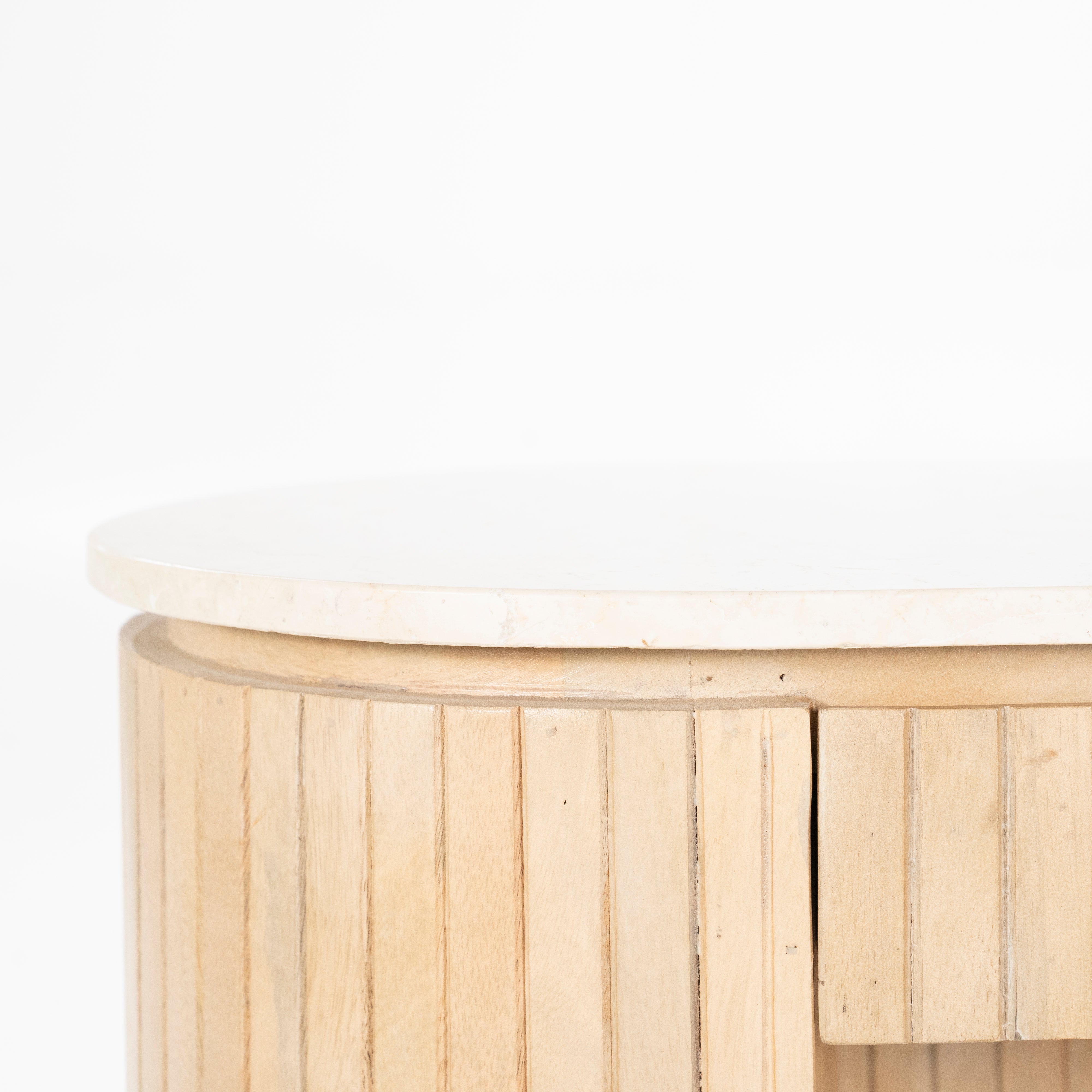 Schreibtisch KIRA aus Mangoholz mit Marmorplatte