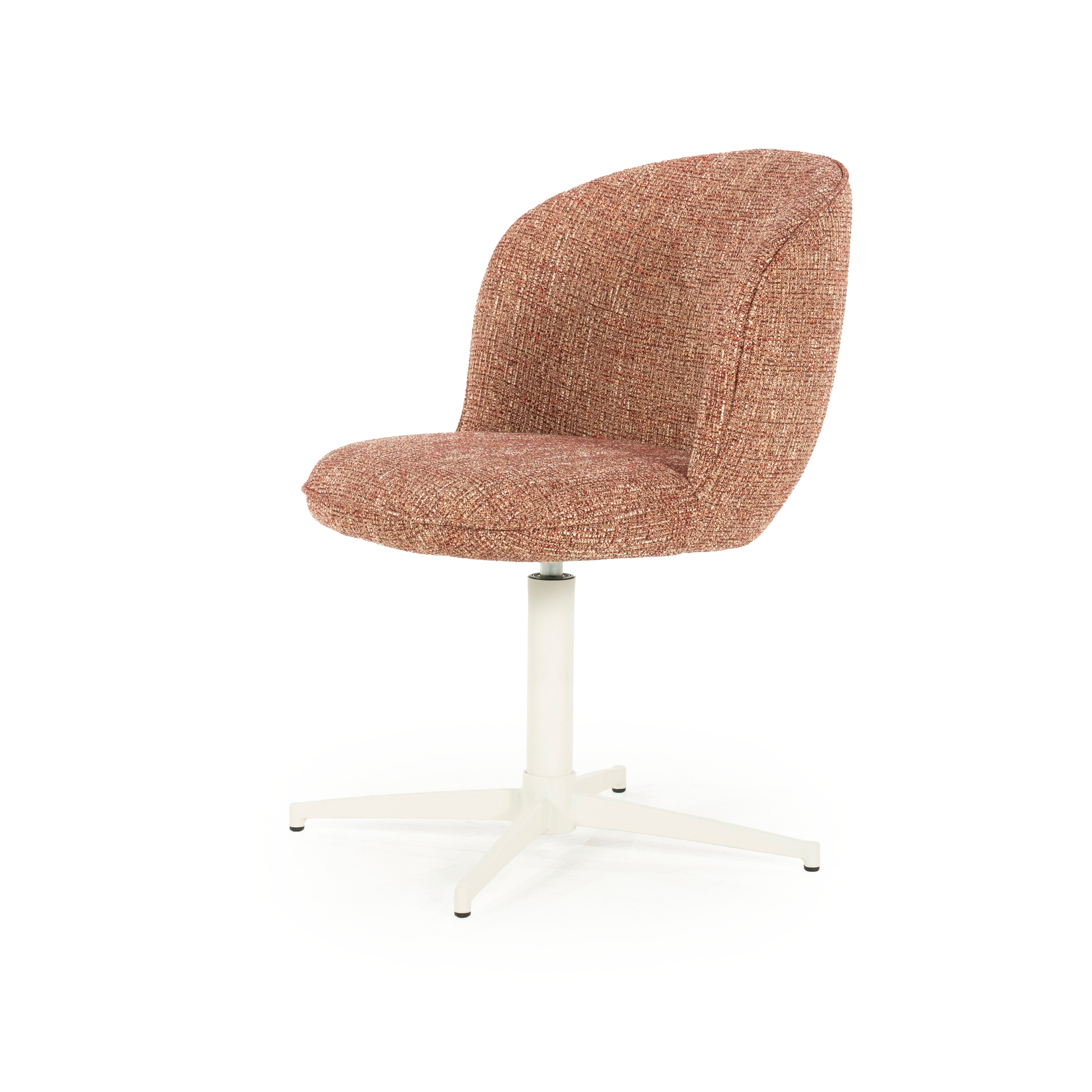MOLLY swivel chair terracotta with cream base