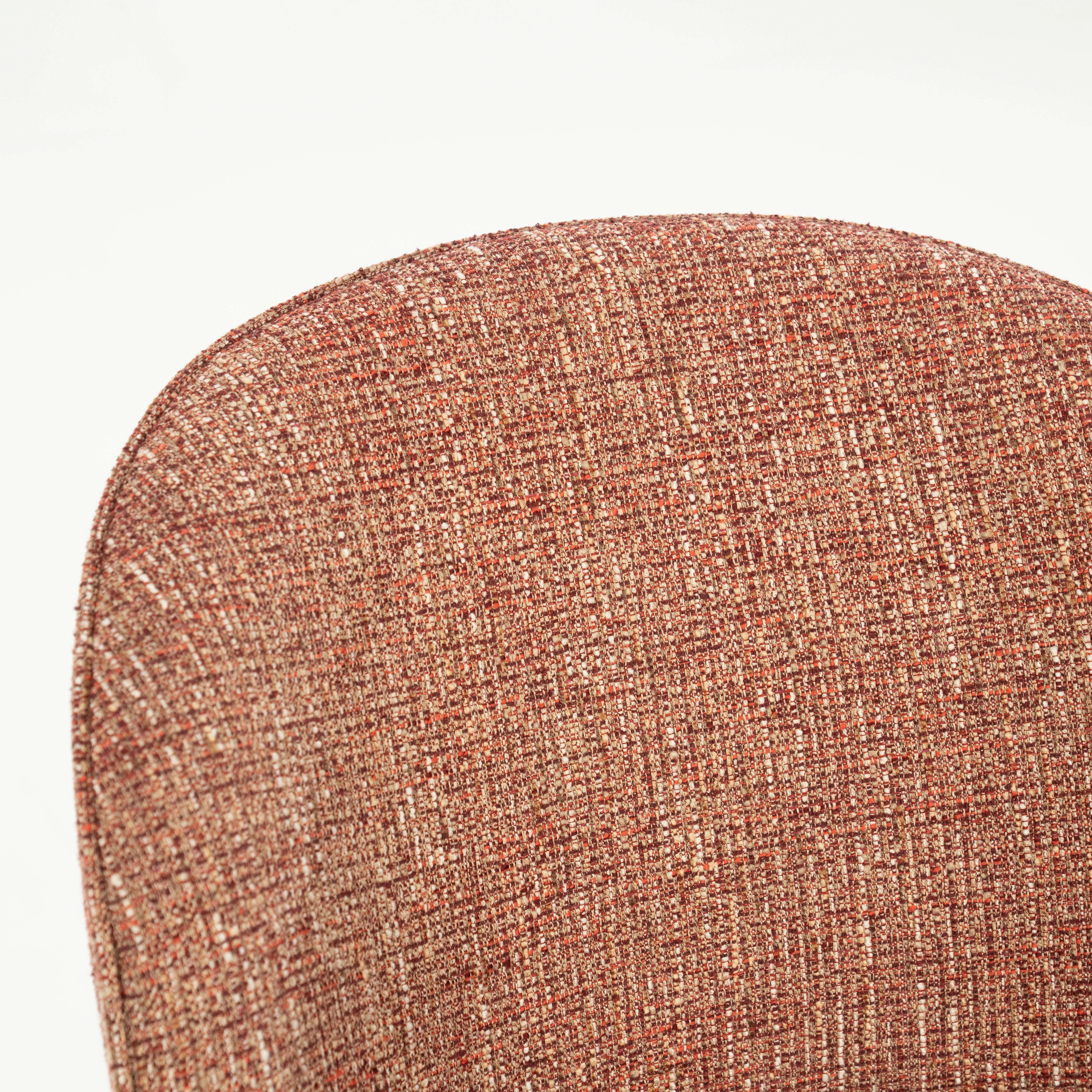 MOLLY swivel chair terracotta with cream base