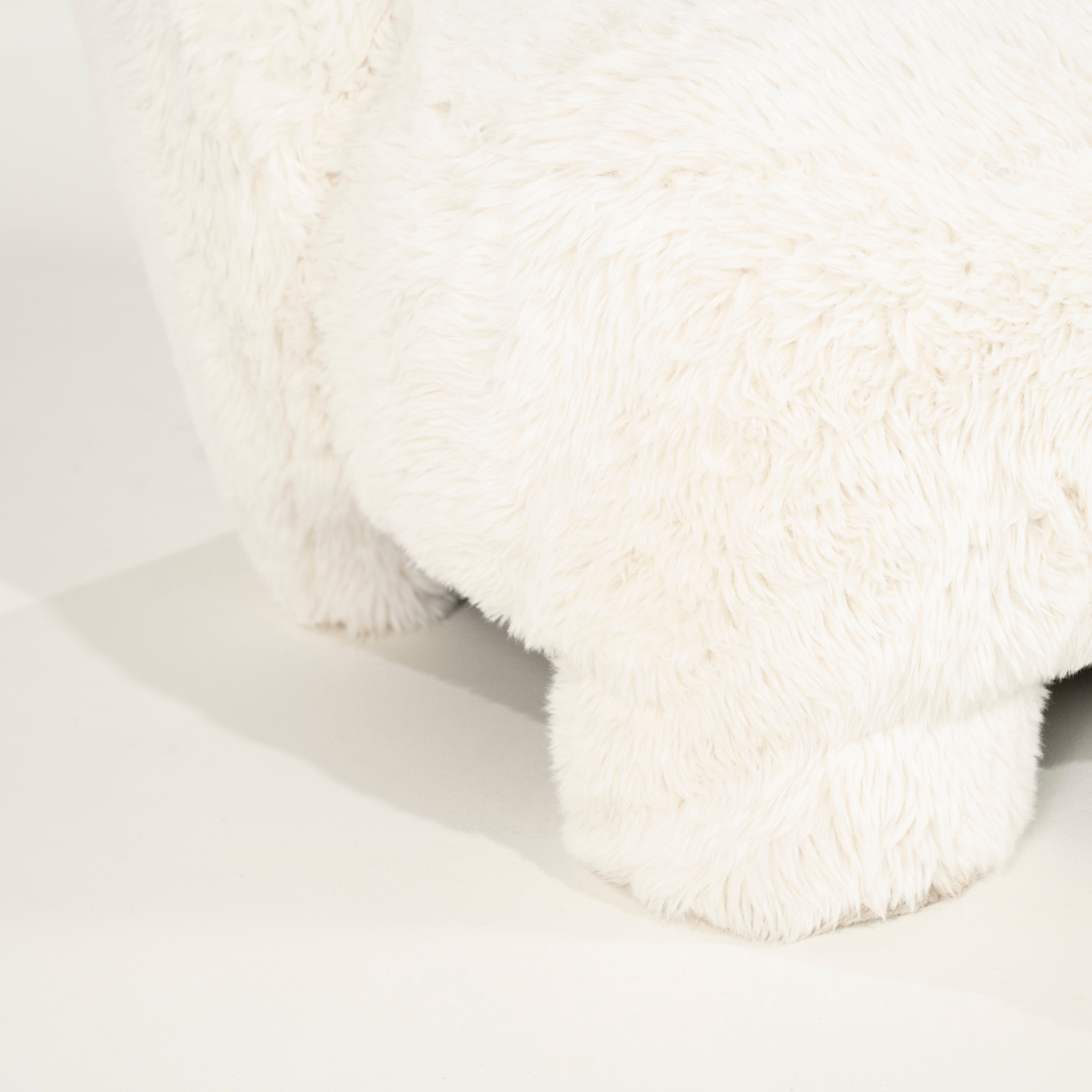SAMSON Cream Fur Armchair