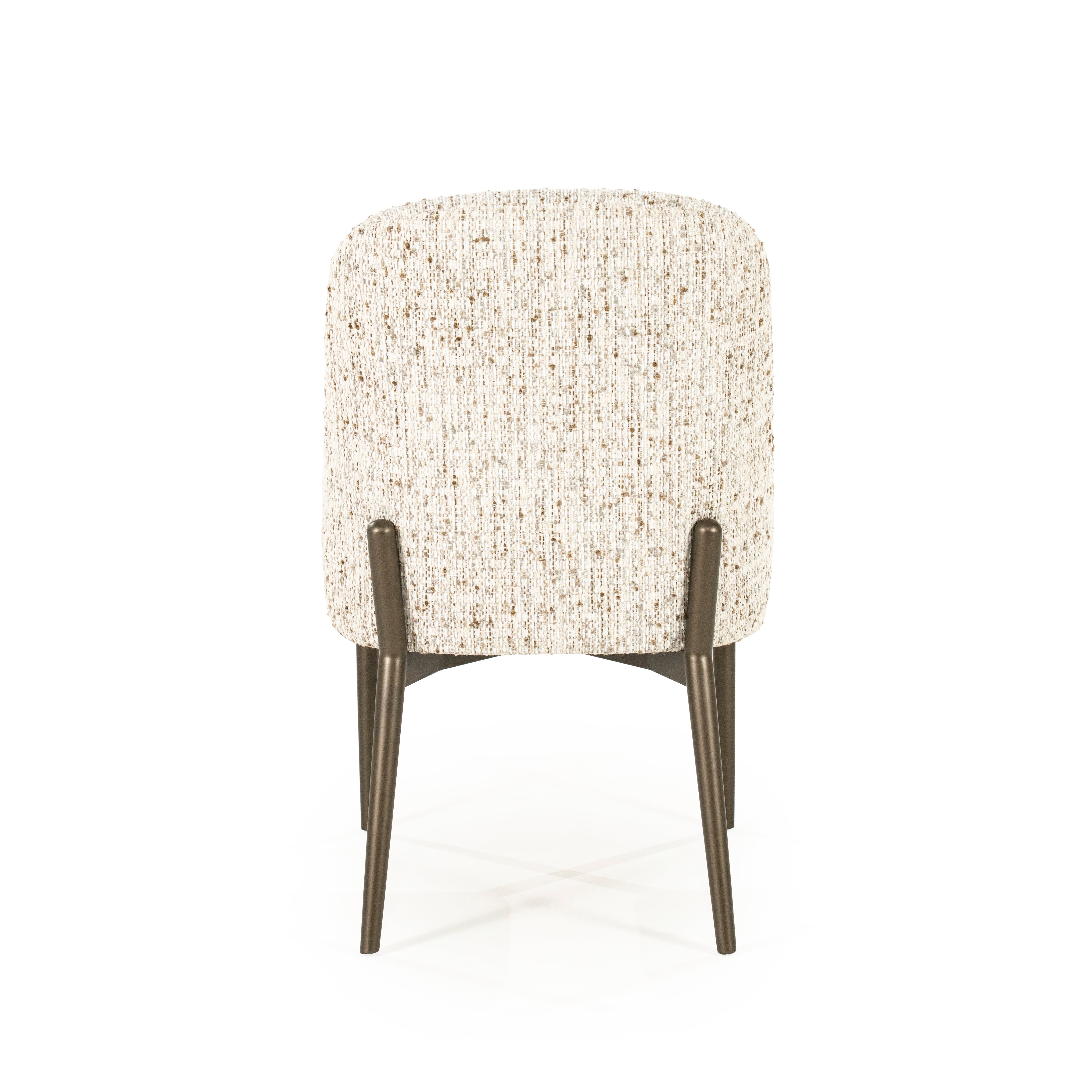 Tobias Chair in Beige with Dark Brown Base
