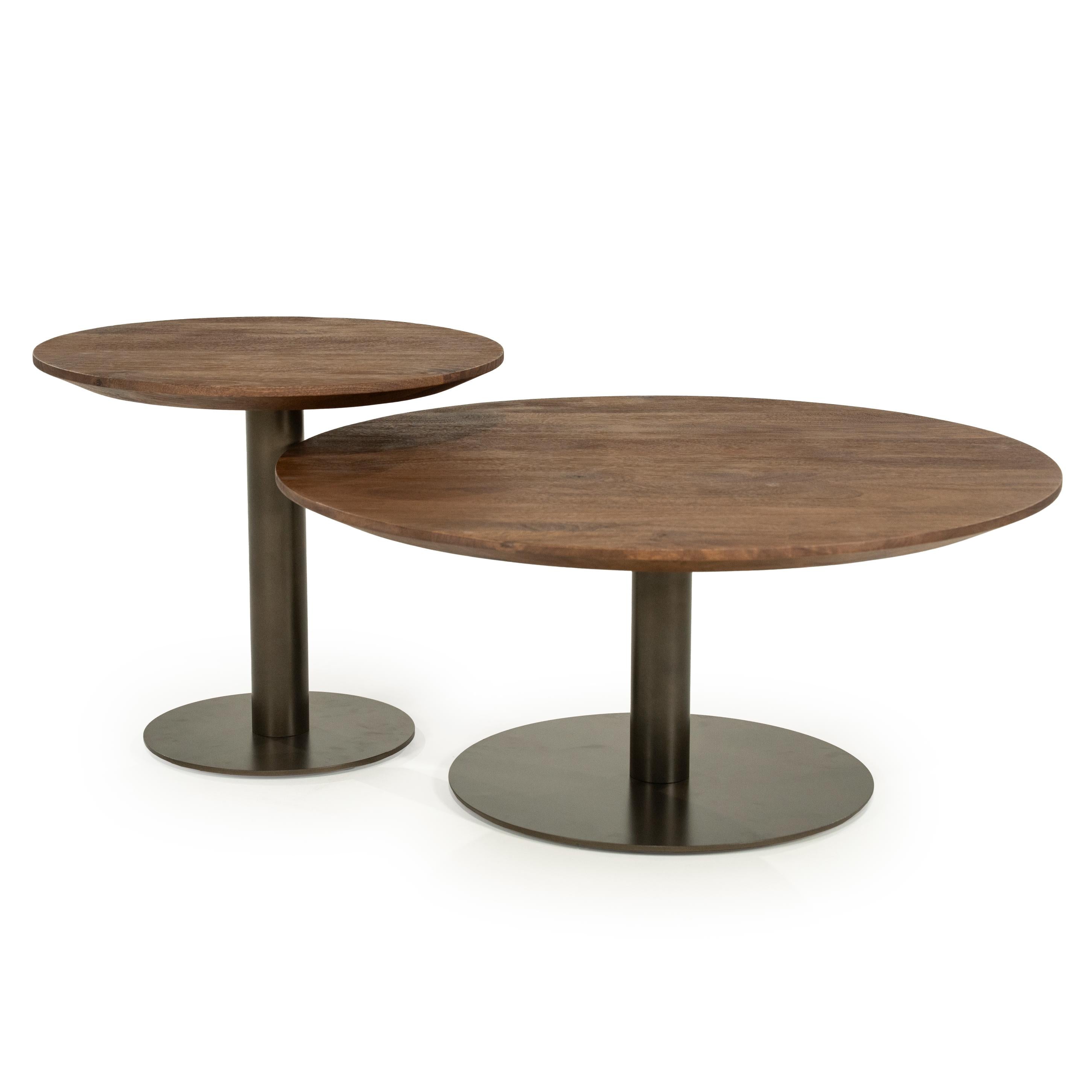 ESILA coffee table mango wood with metal base