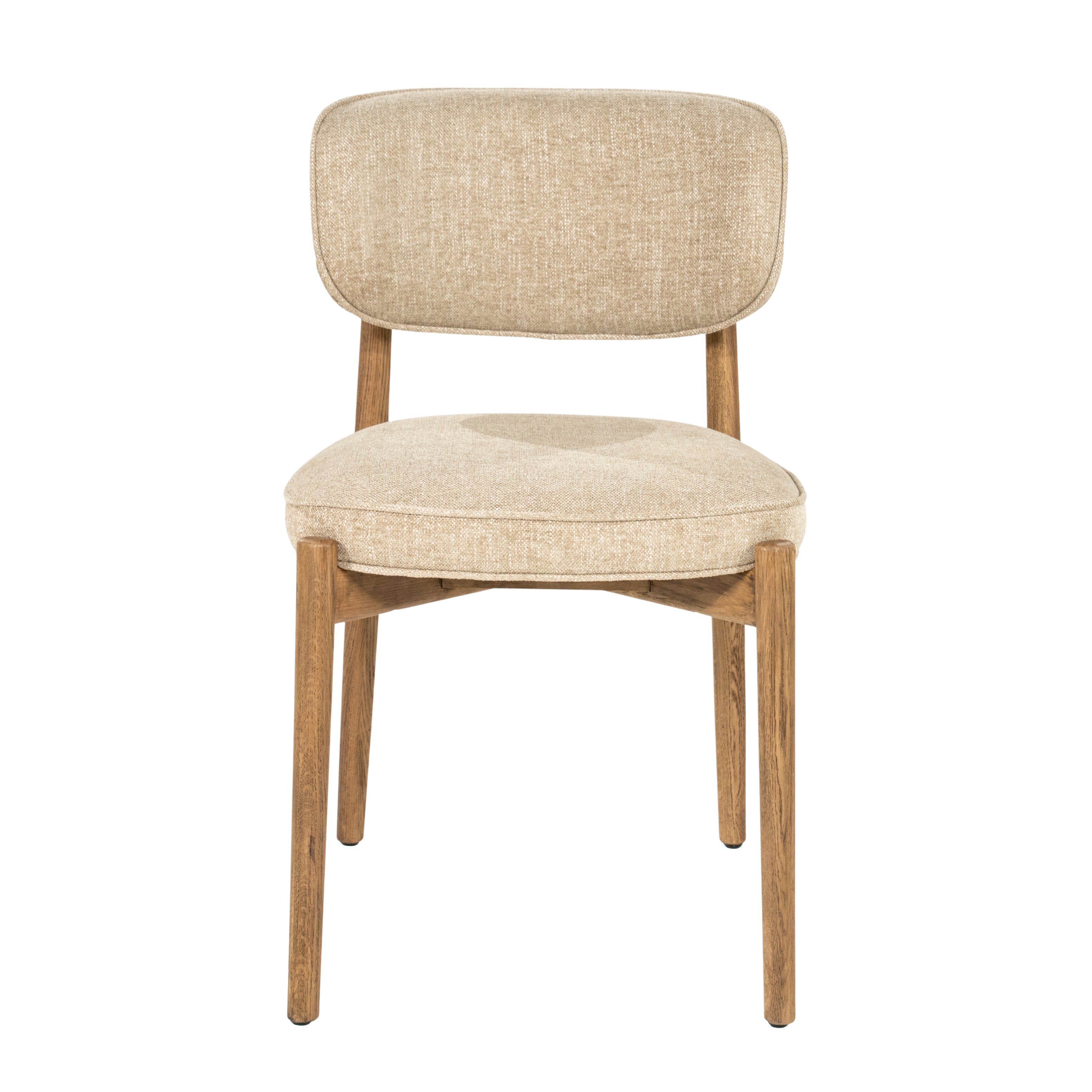 RUNE Chair in Beige with Oak Base