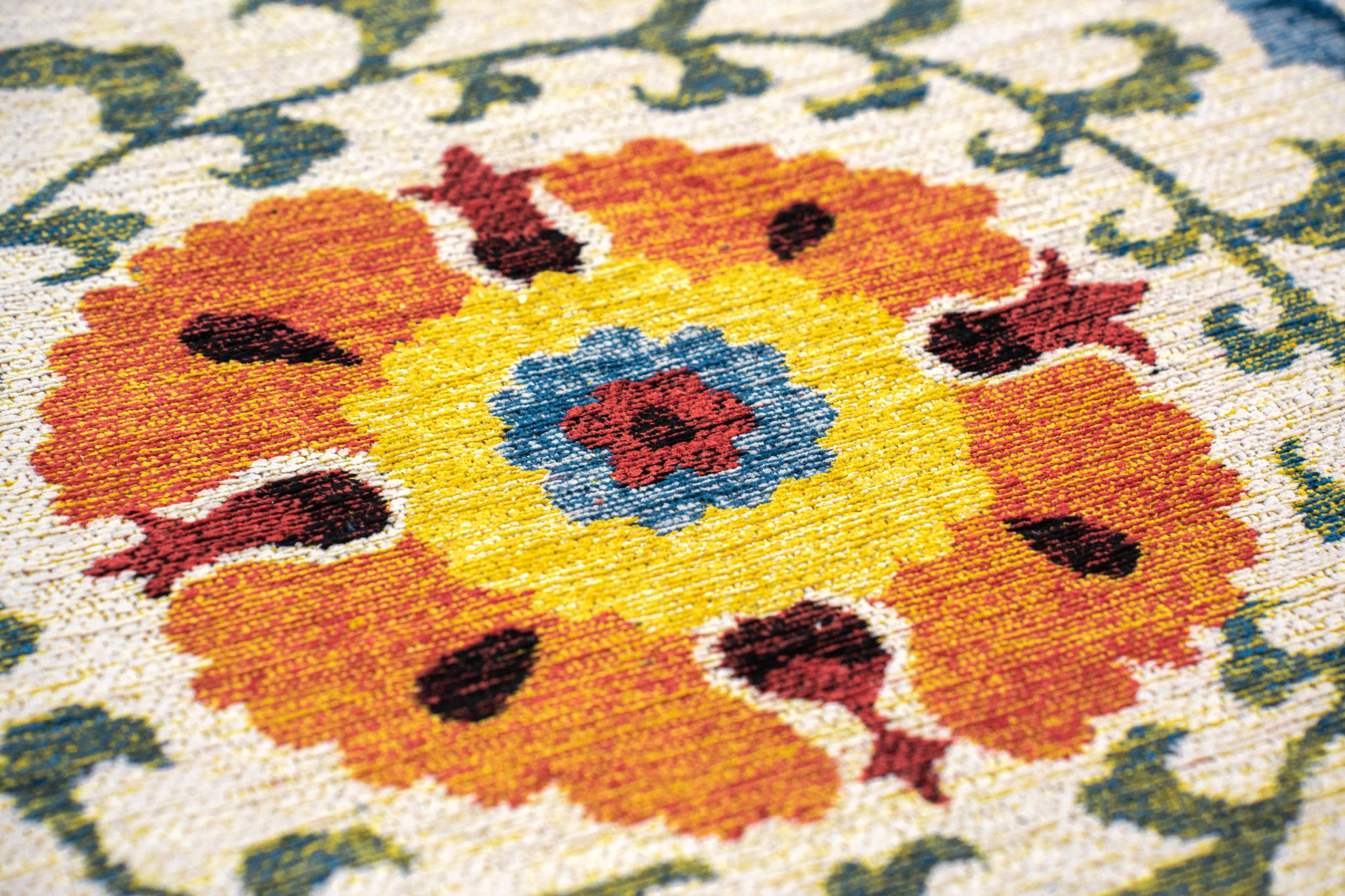 Teppich SUZANI ORIGINE beige mit Orange