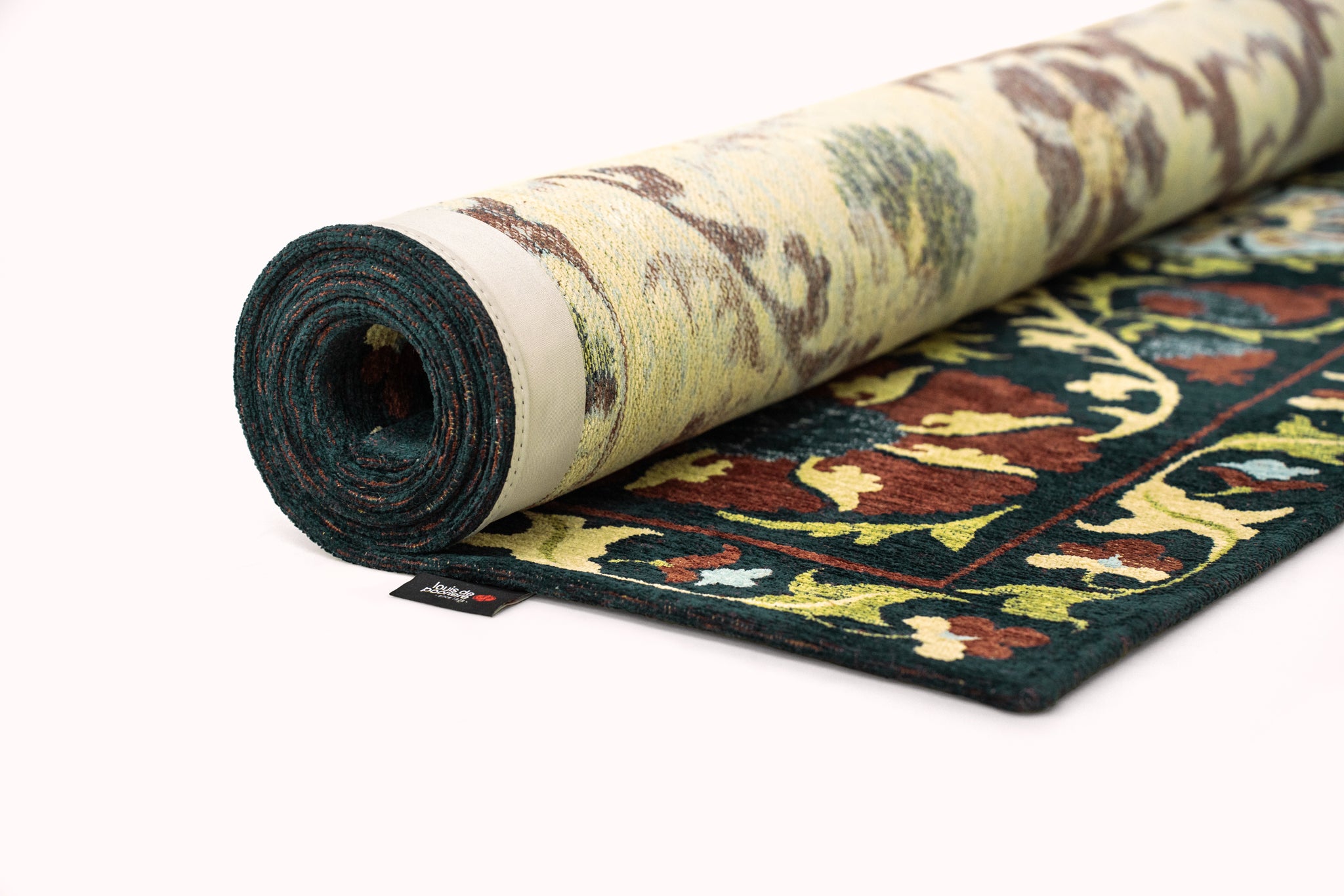 SUZANI BAVARIA rug black with yellow and green