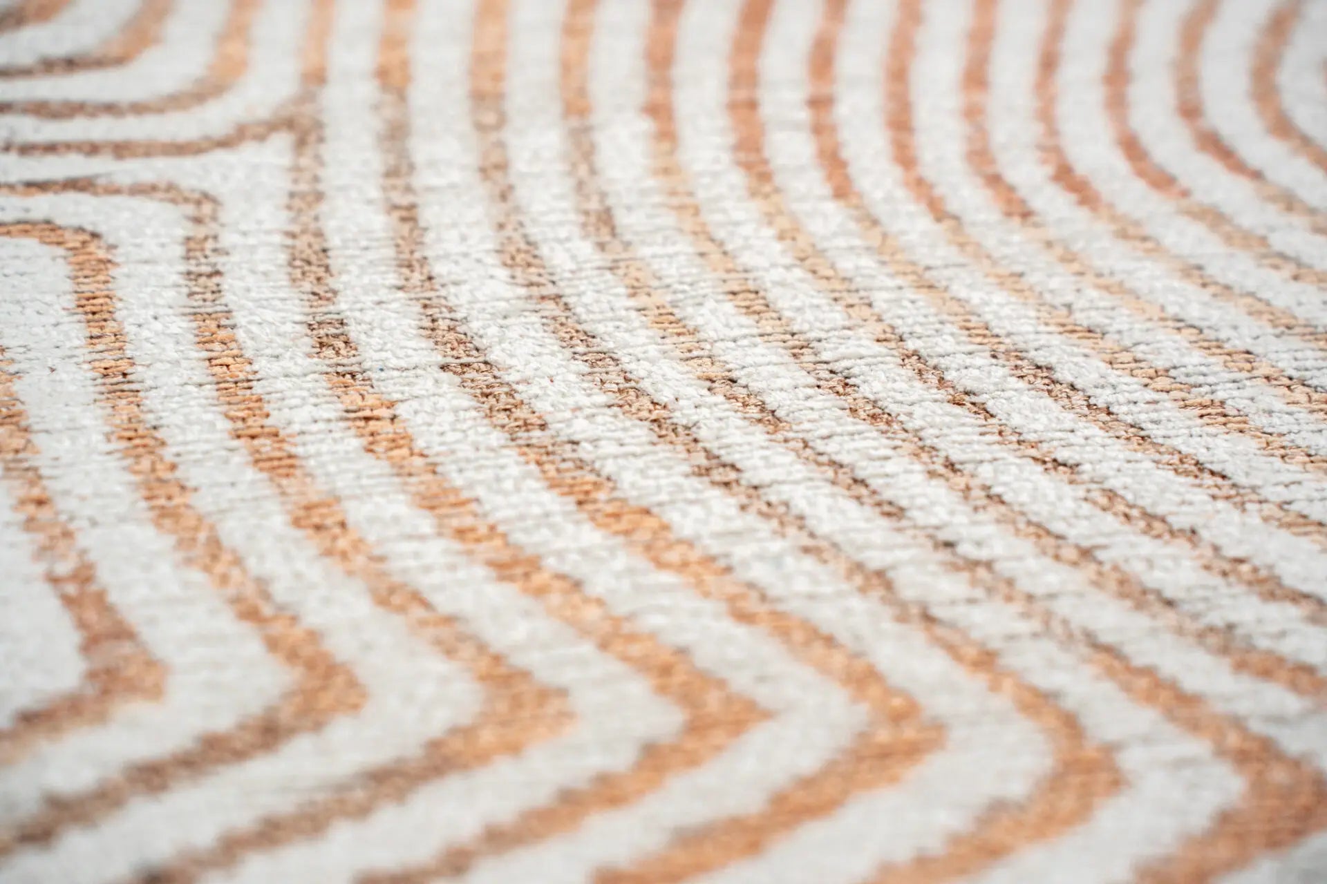 Ovaler Teppich CORAL INDIAN SAND orange mit beige