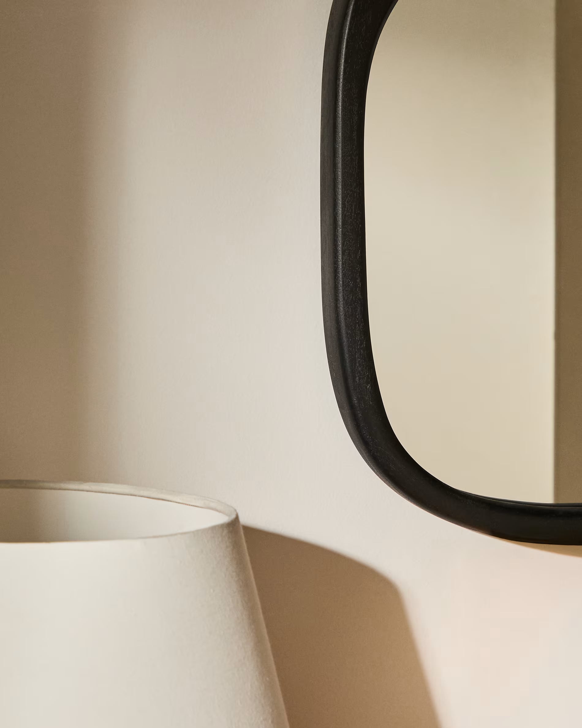 ALURA Mirror Black Teak Wood