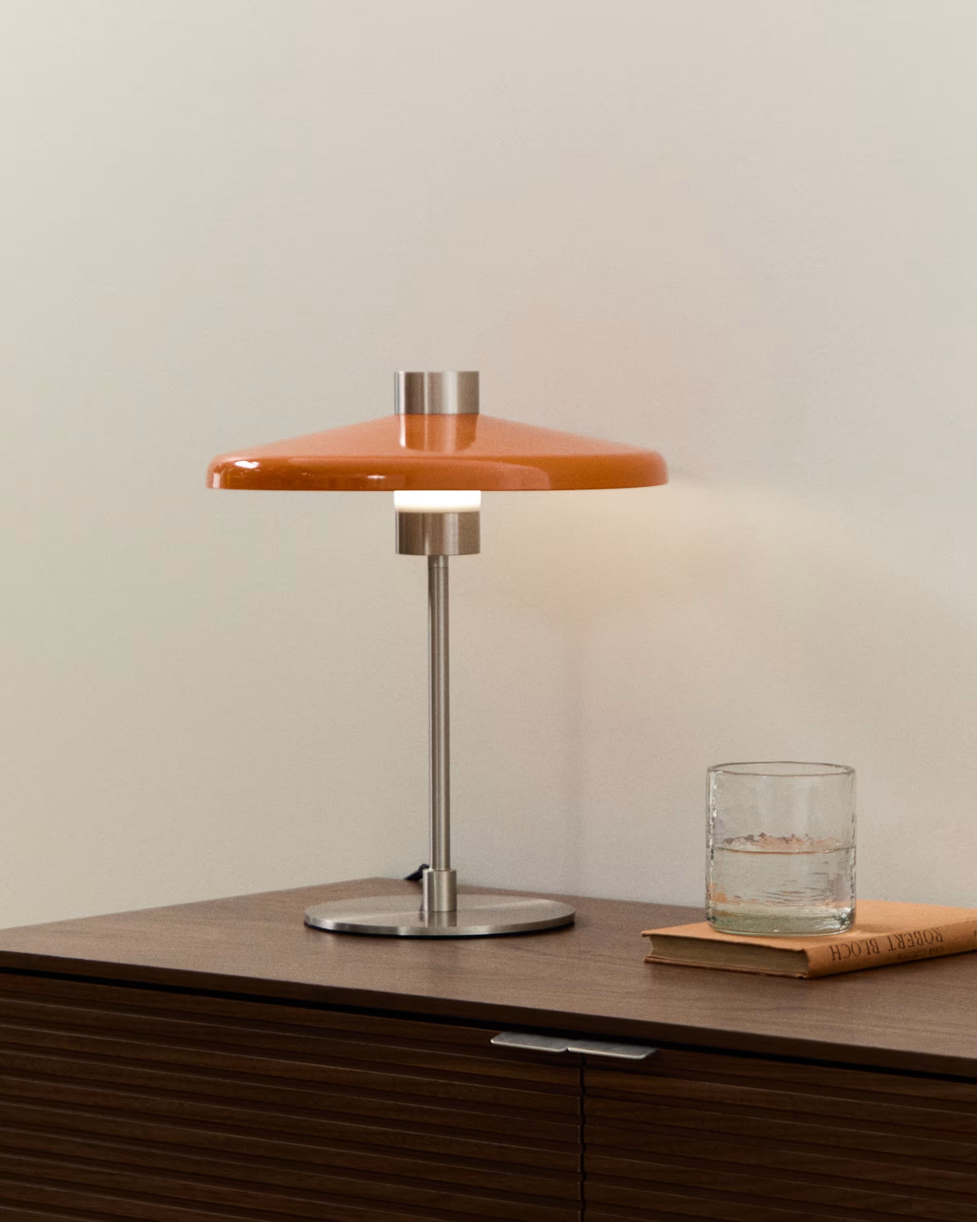 NUVIRA Table Lamp Orange with Silver Base