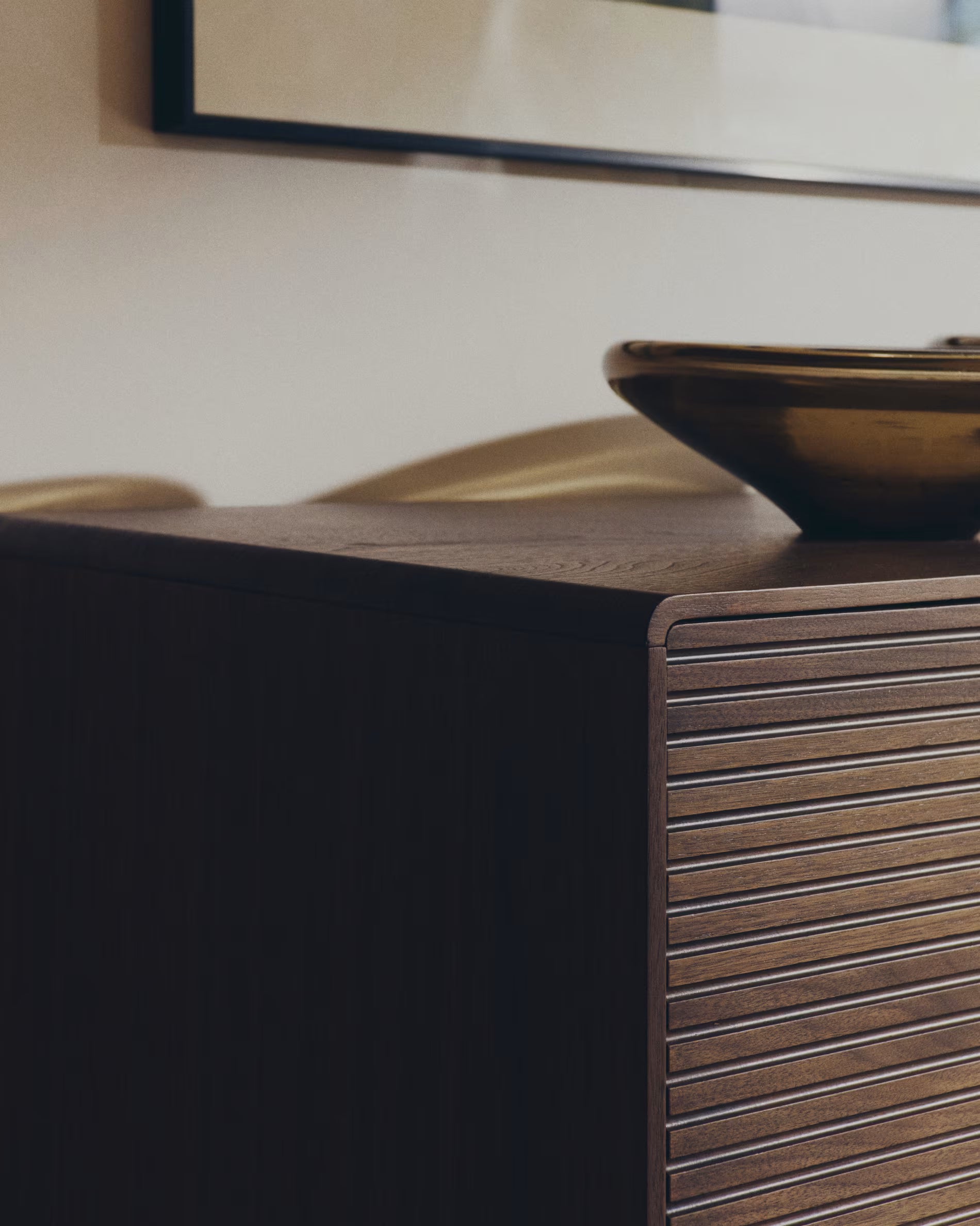 Kommode NORLEN dunkelbraun Nussbaumfurnier